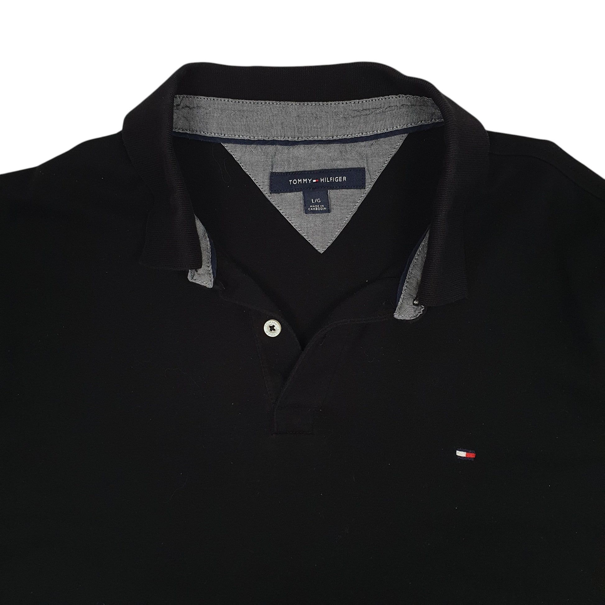 Mens Black Tommy Hilfiger   Polo Shirt