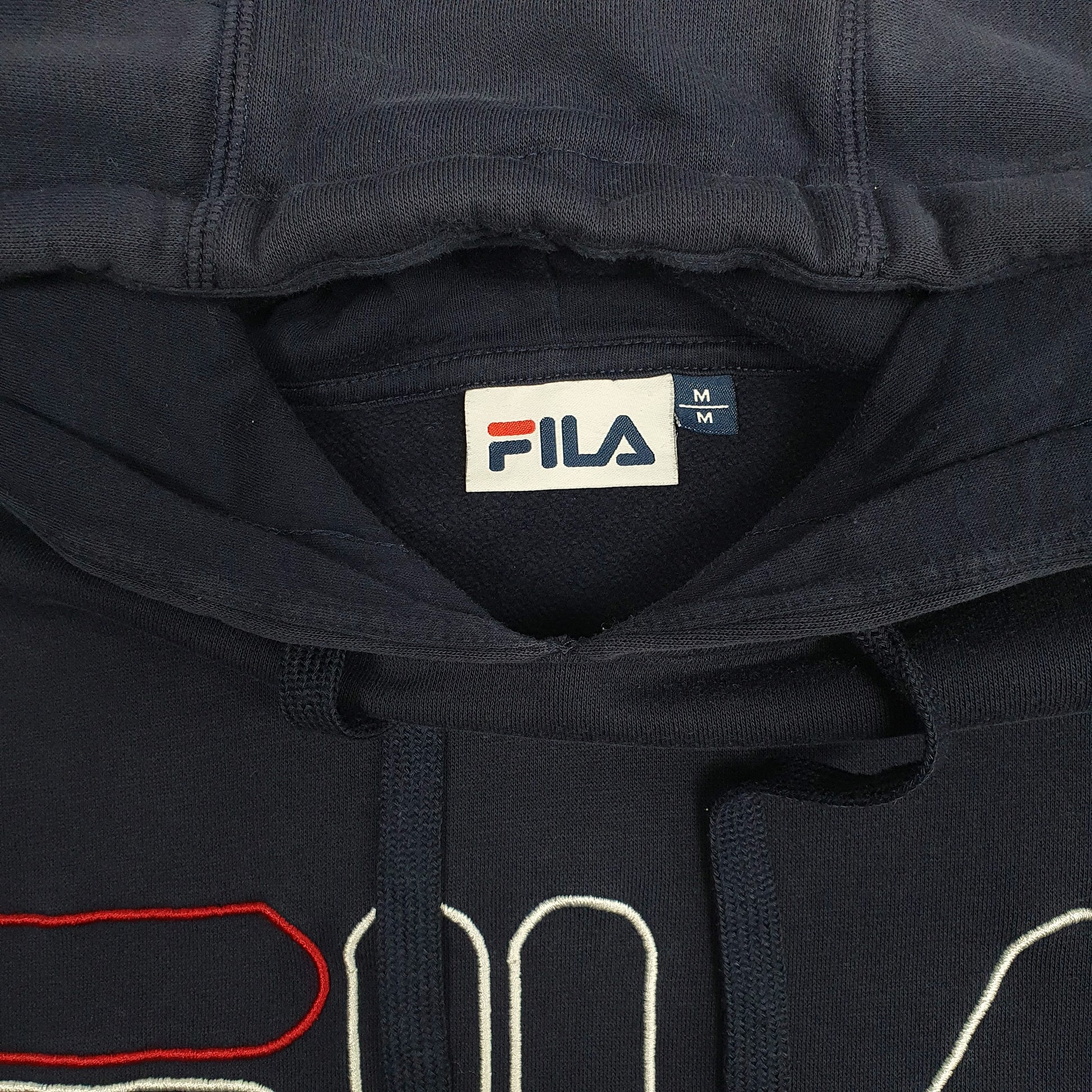 Mens Navy Fila  Hoodie Jumper