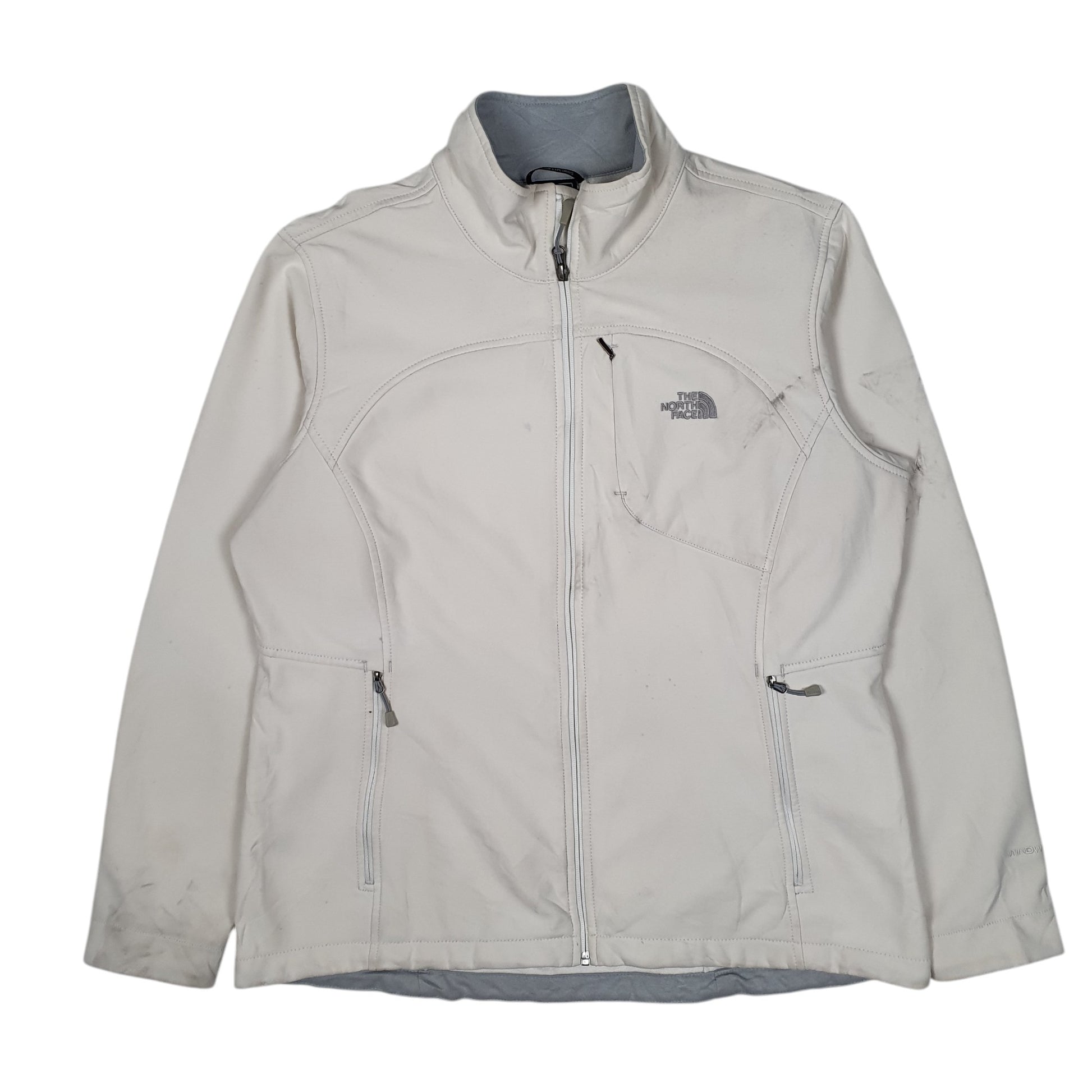 Womens White The North Face Windstopper Hoodie Coat