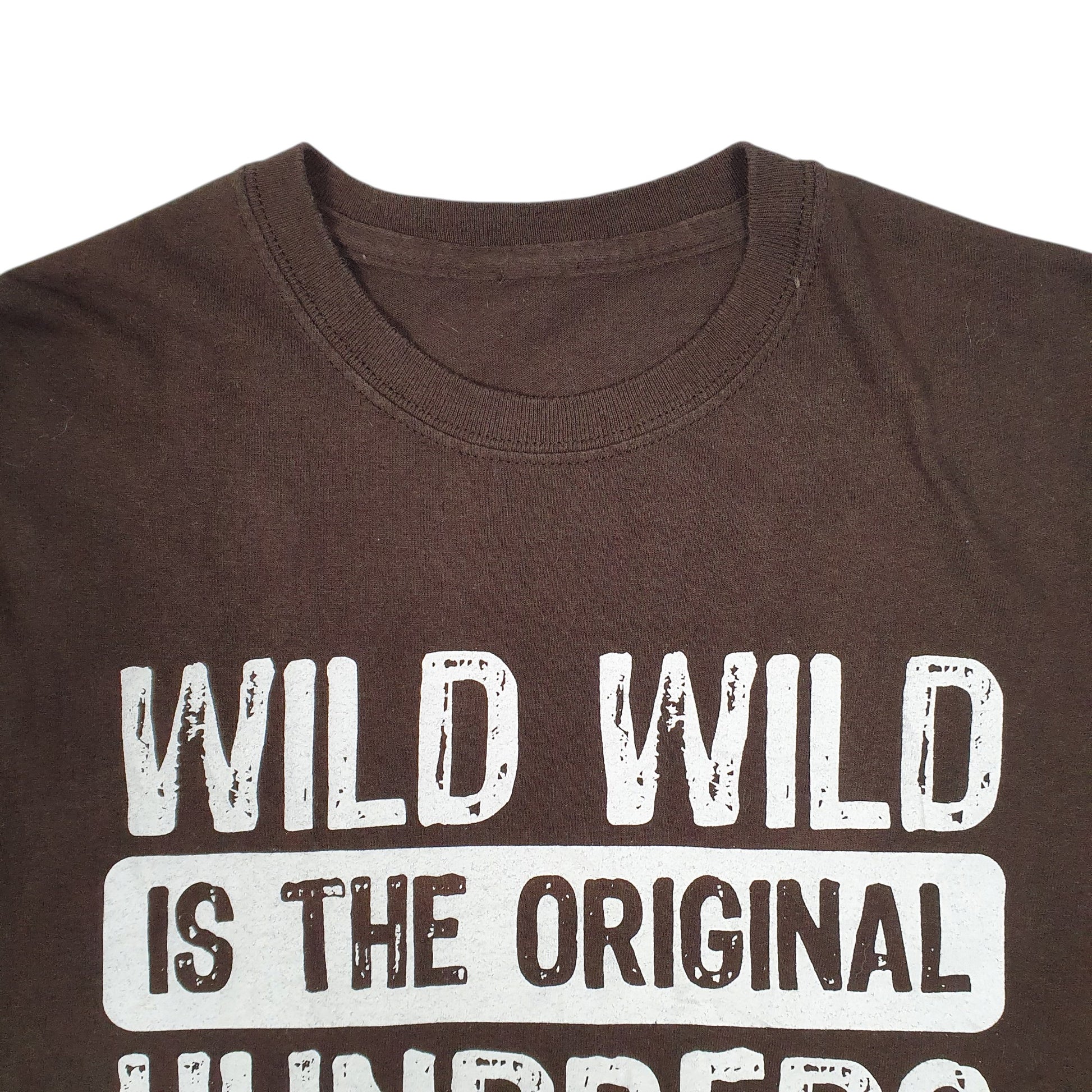 Mens Brown Wild Wild  Hoodie T Shirt