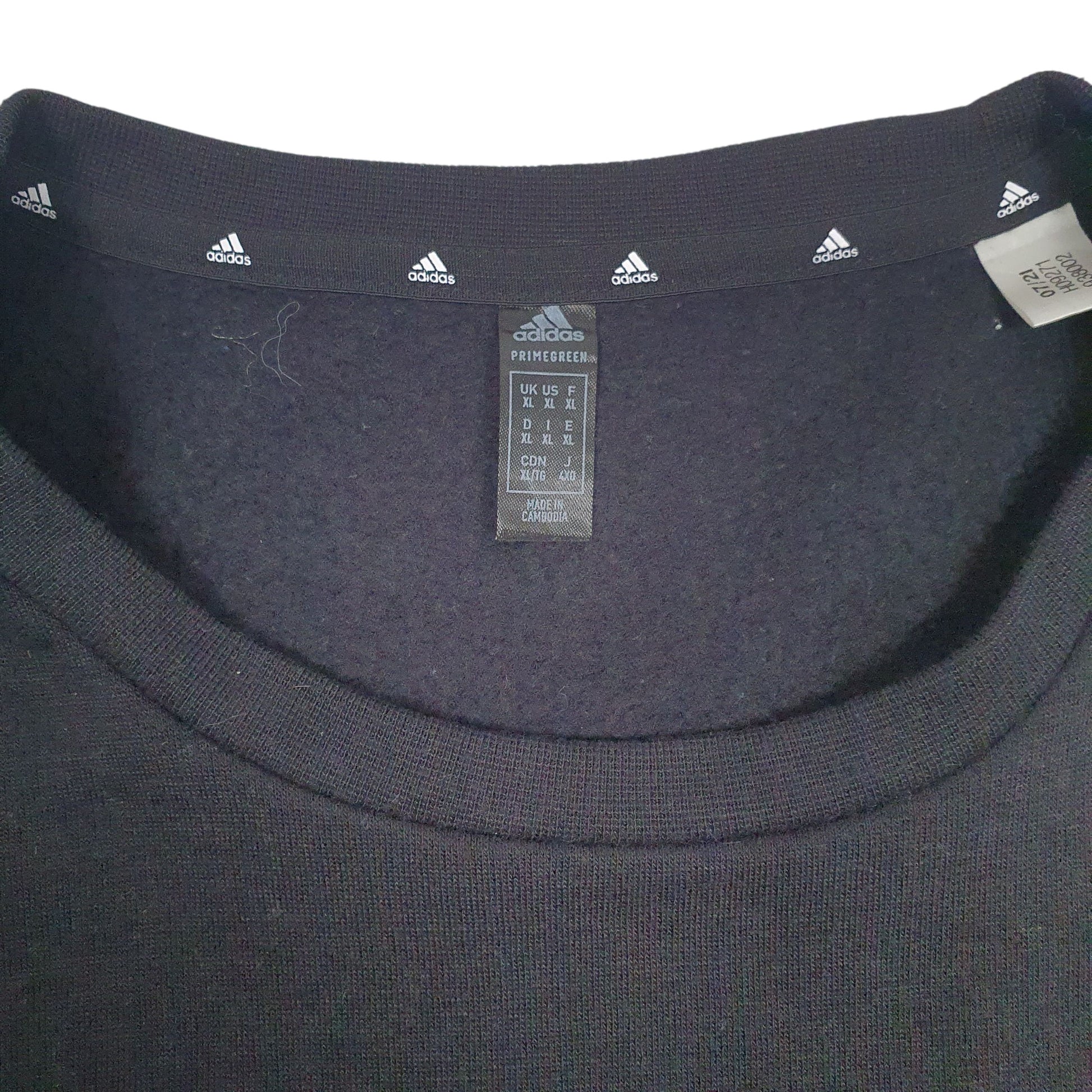 Mens Black Adidas Prime Green Crewneck Jumper