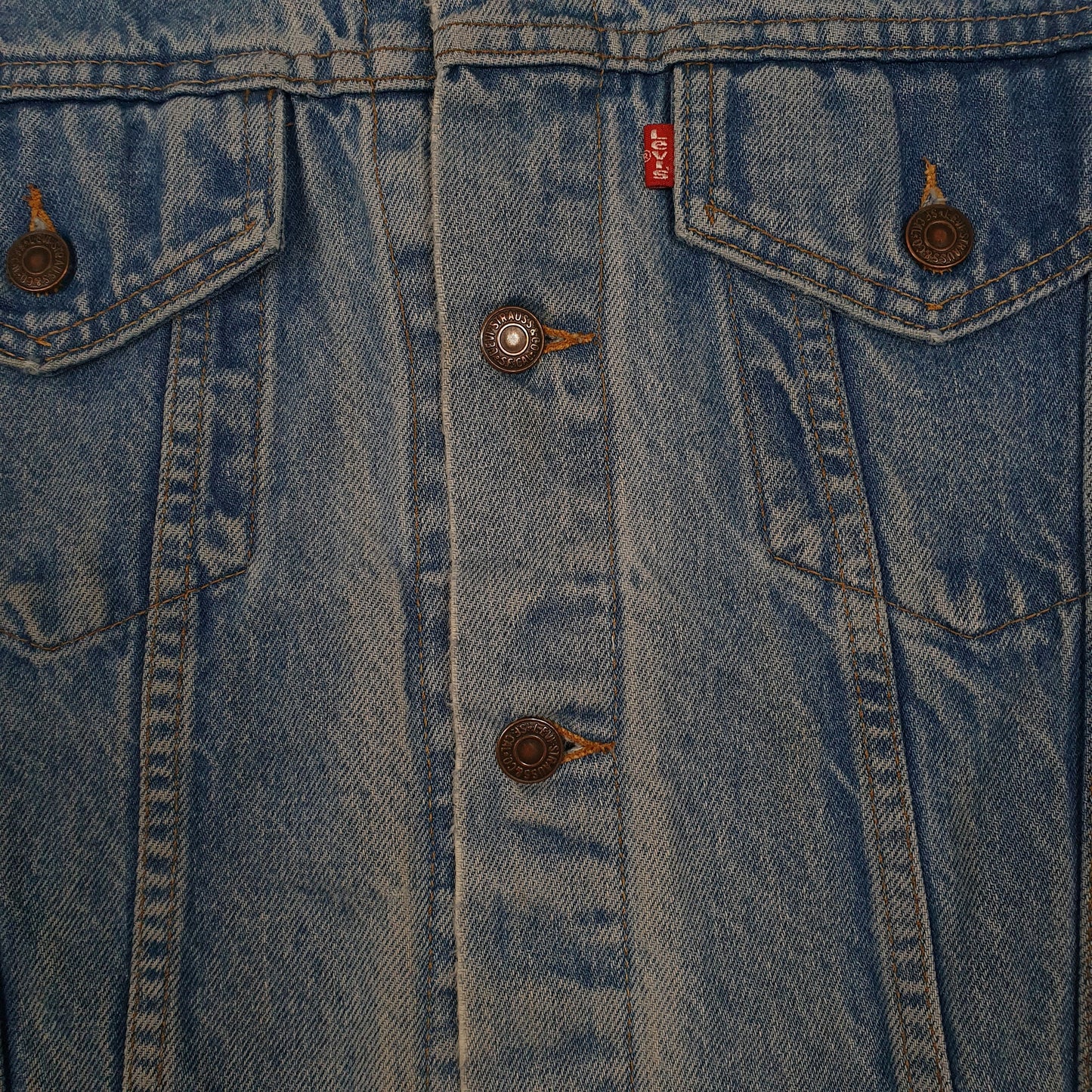 Mens Blue Levis Vintage 1980s Type 3 Trucker  Coat