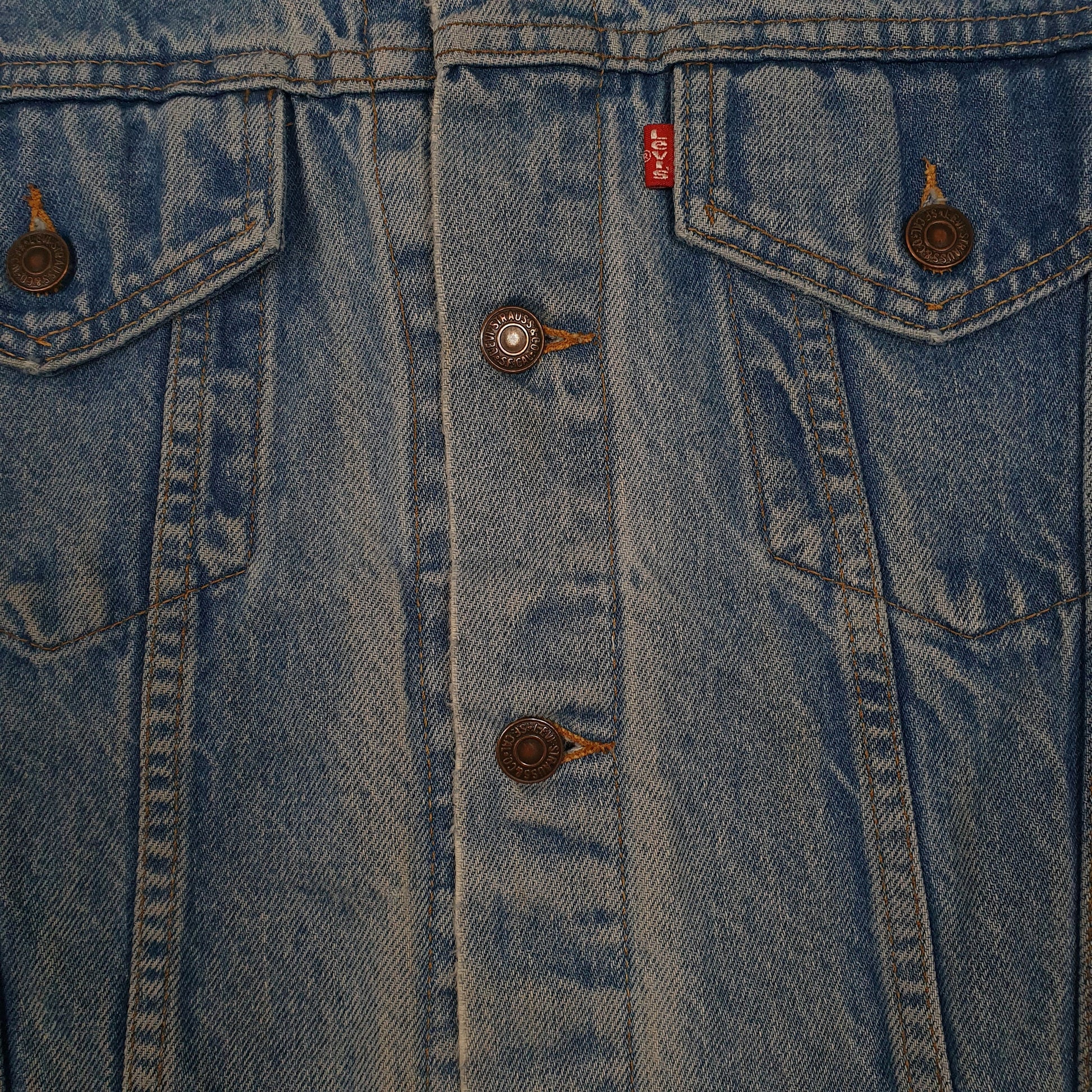 Mens Blue Levis Vintage 1980s Type 3 Trucker  Coat