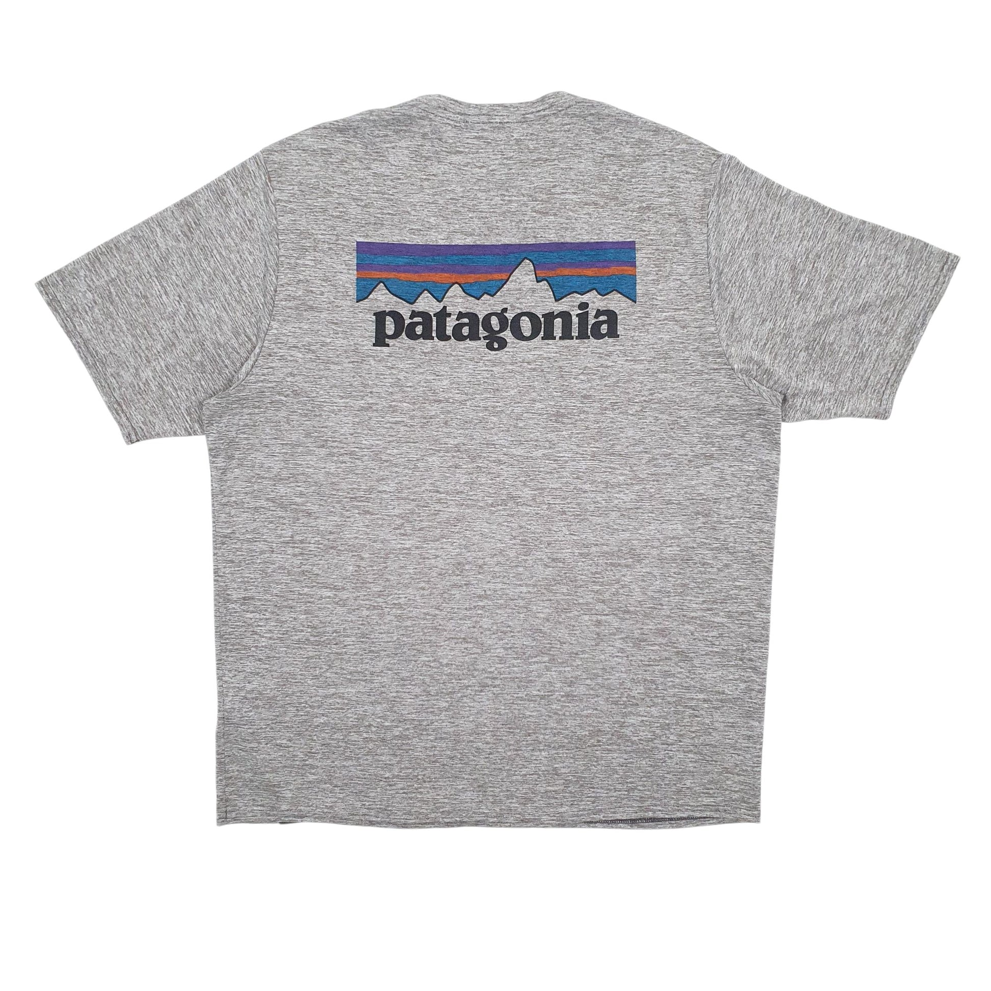 Mens Grey Patagonia Capilene Quarter Zip T Shirt