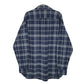 Mens Navy L.L.Bean Tall Thick Flannel Plaid Chamois  Shirt