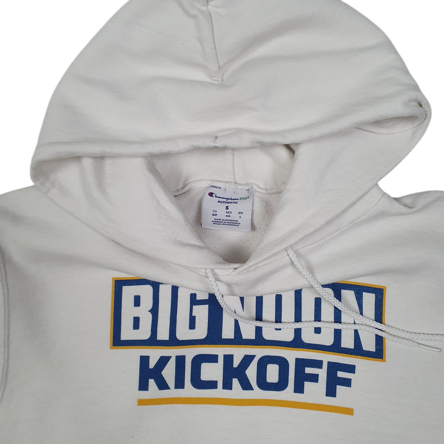 Mens White Champion Big Noon Kickoff Hoodie Jumper