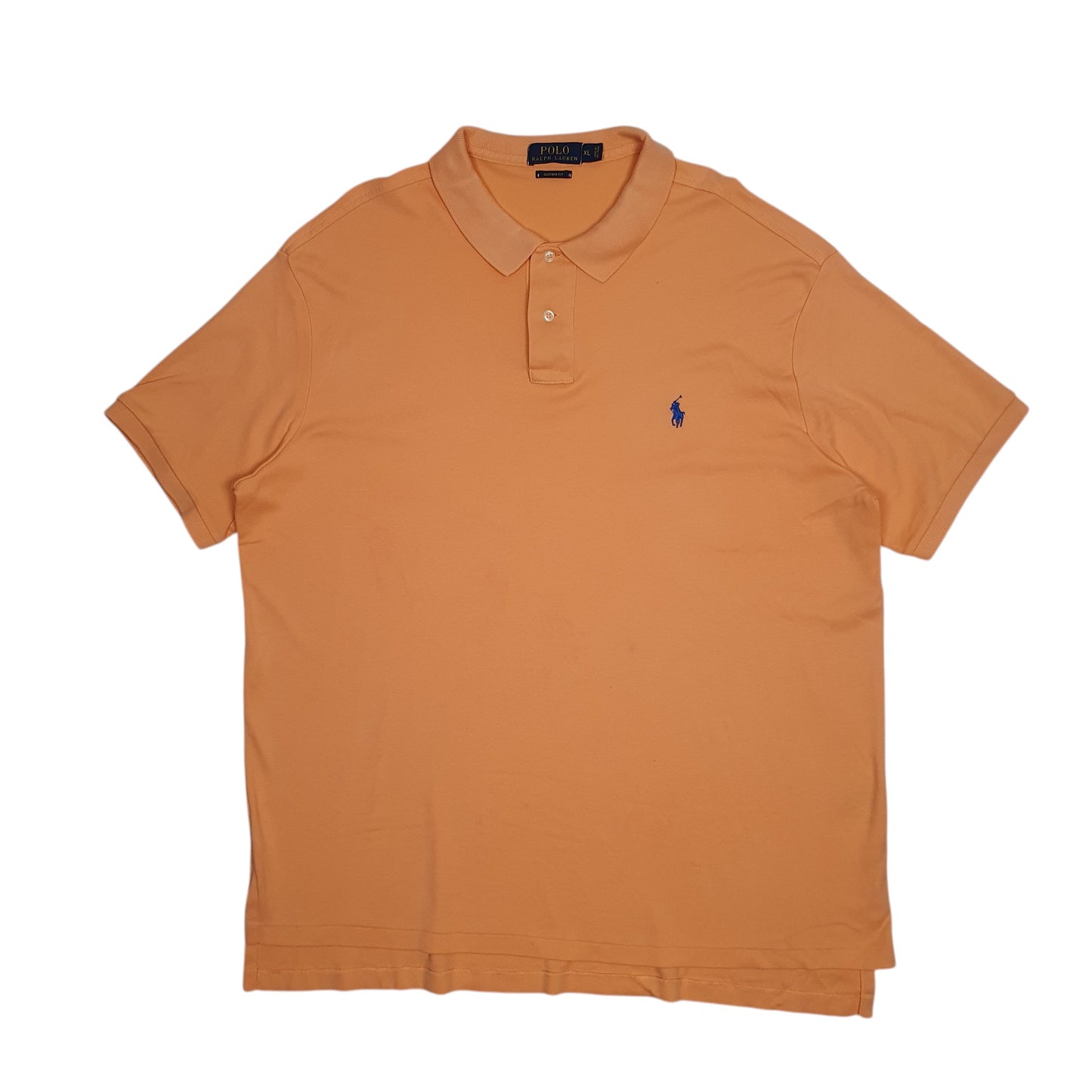 Mens Orange Polo Ralph Lauren Custom Fit Performance Short Sleeve Polo Shirt