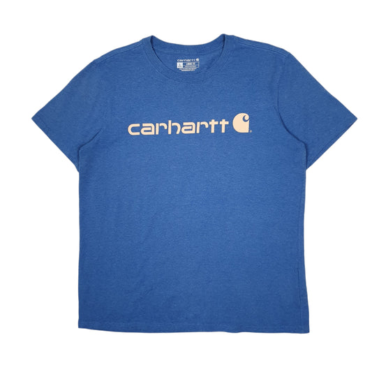 Womens Blue Carhartt  Short Sleeve T Shirt