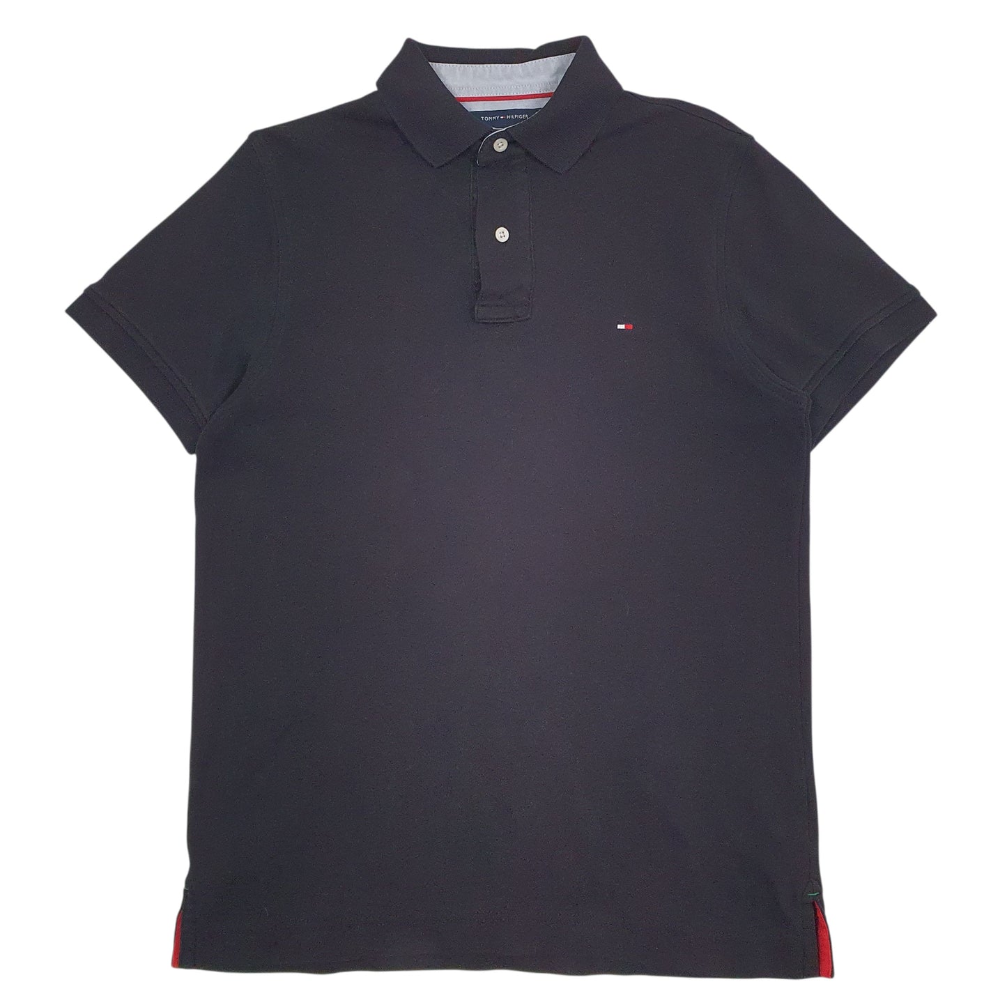 Mens Black Tommy Hilfiger  Short Sleeve Polo Shirt