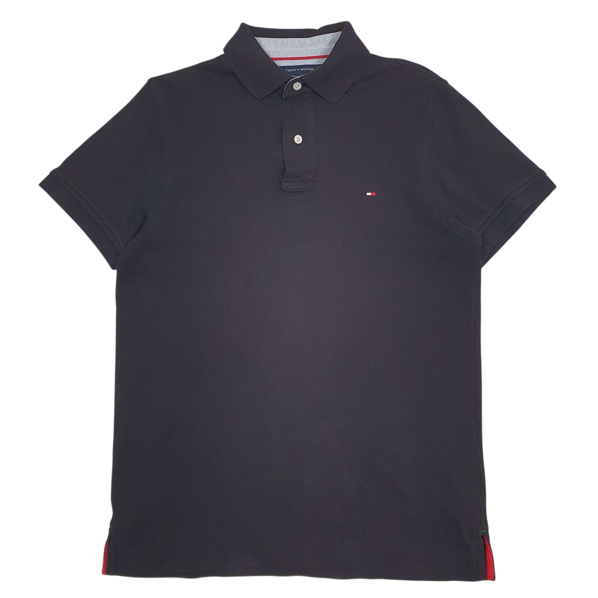 Mens Black Tommy Hilfiger  Short Sleeve Polo Shirt