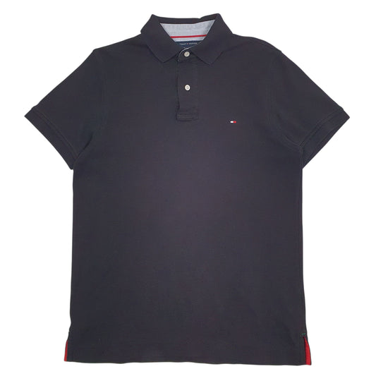 Mens Black Tommy Hilfiger  Short Sleeve Polo Shirt