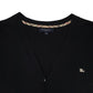 Womens Black Burberry Short Sleeve Cardigan Jumper