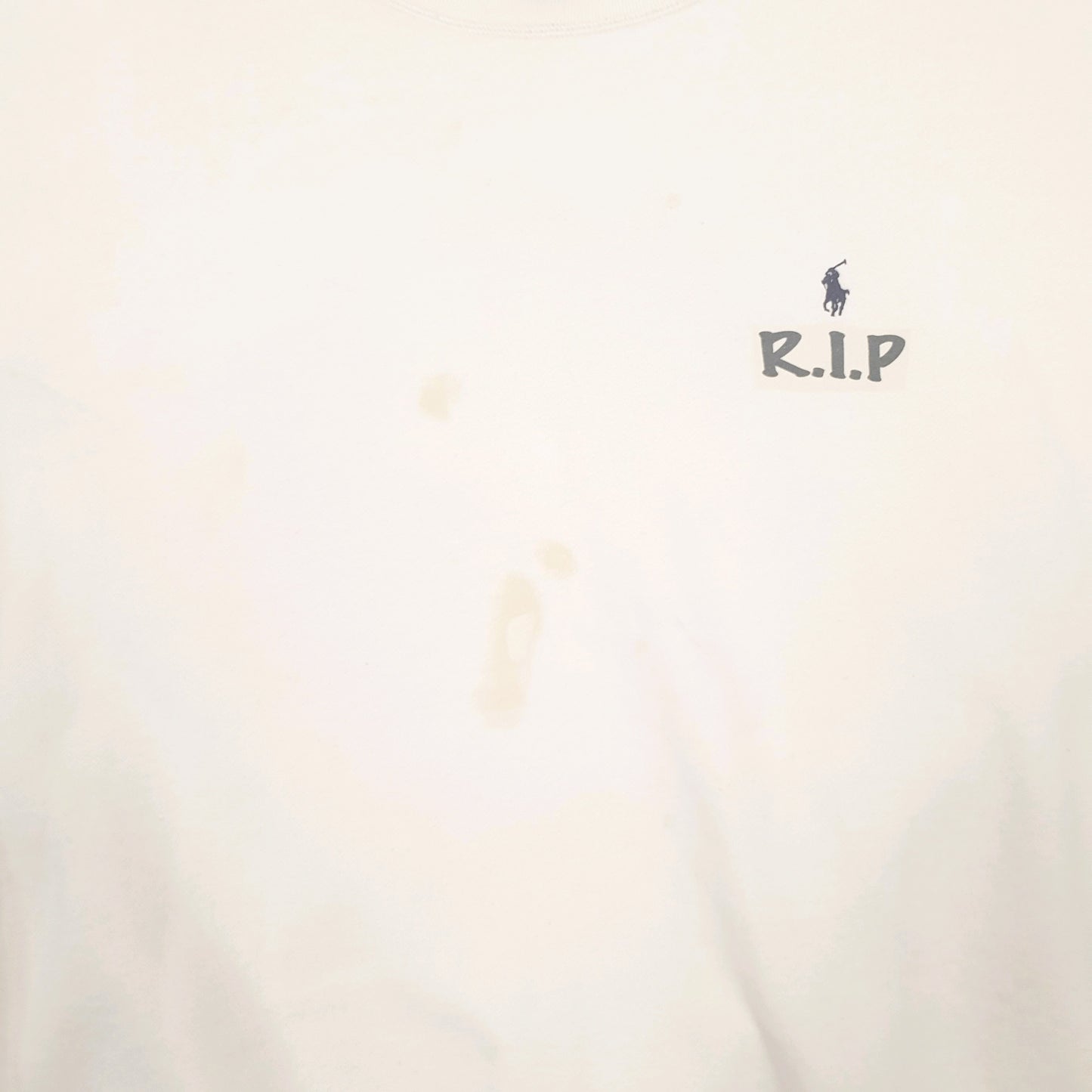 Mens Cream Polo Ralph Lauren R.I.P Crewneck Jumper