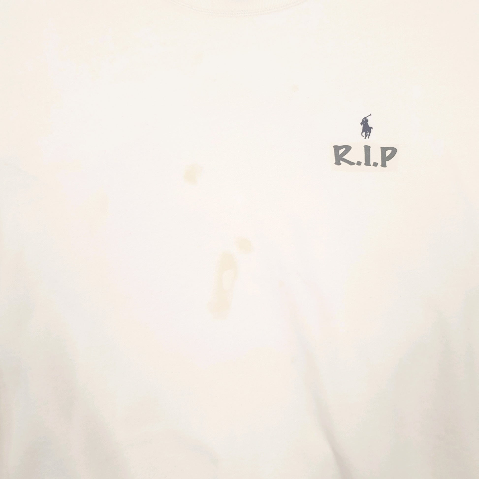 Mens Cream Polo Ralph Lauren R.I.P Crewneck Jumper