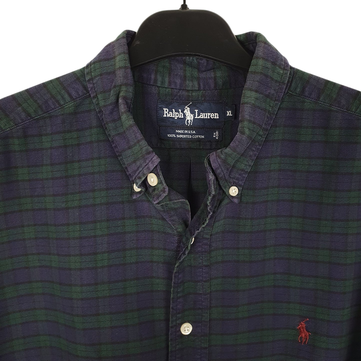 Mens Navy Ralph Lauren Vintage 90s Made In USA  Shirt