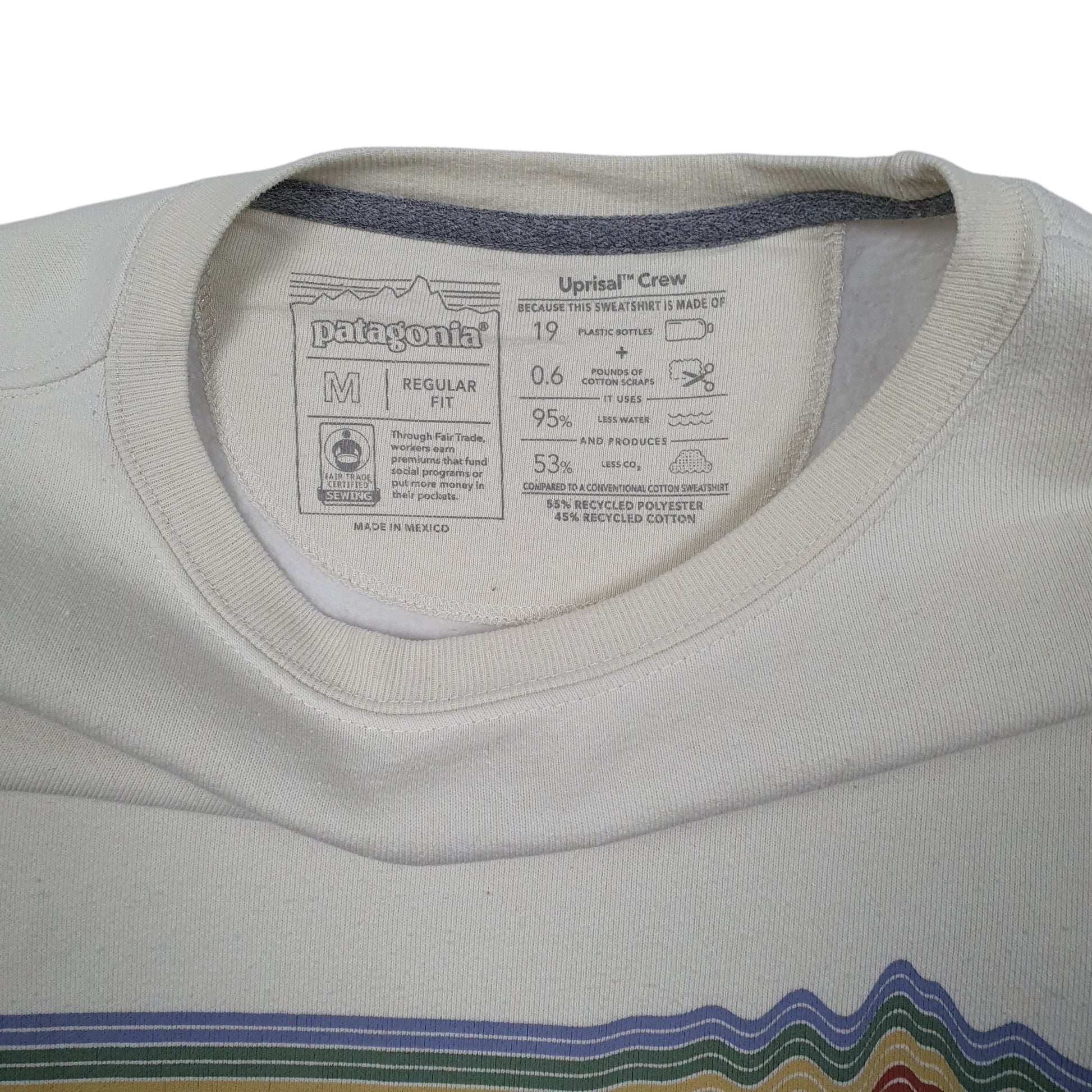 Mens Cream Patagonia Uprisal Crew Crewneck Jumper