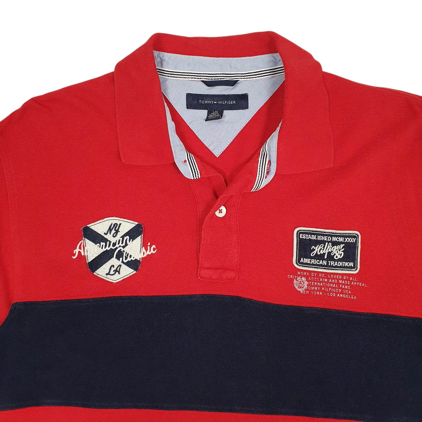Mens Red Tommy Hilfiger   Polo Shirt