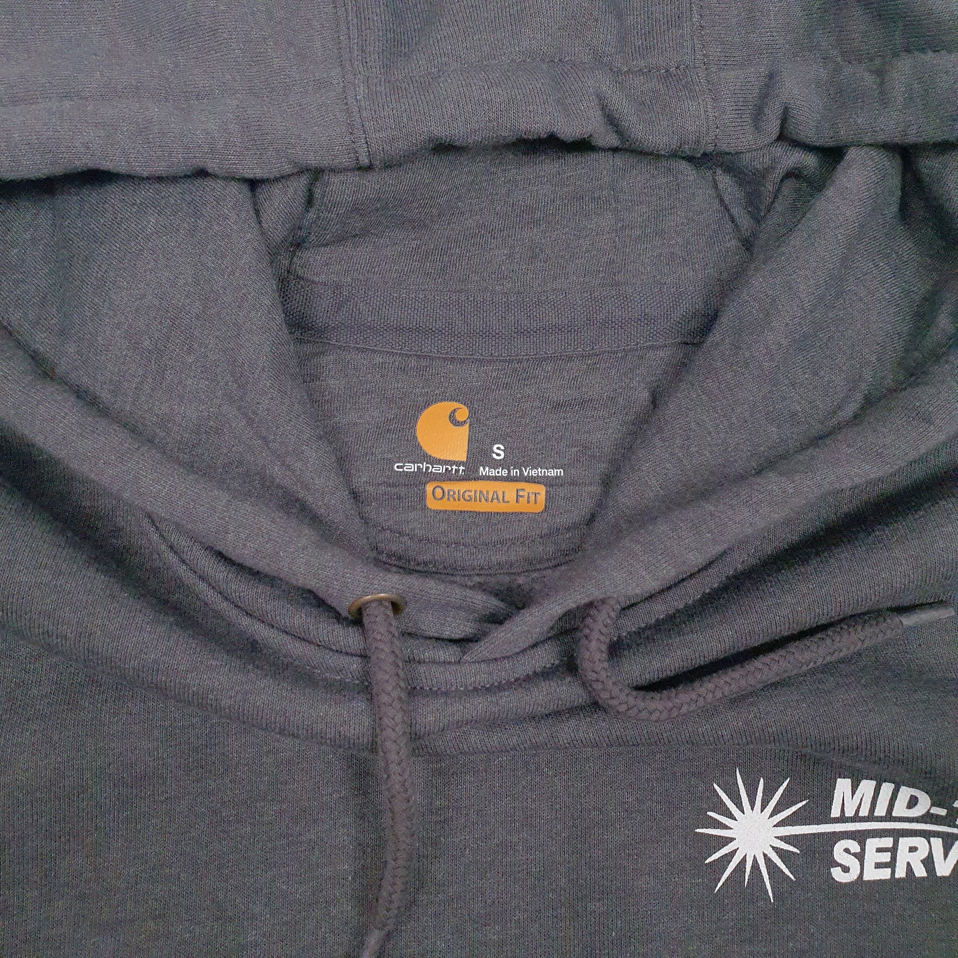 Mens Grey Carhartt Original Fit Hoodie Jumper