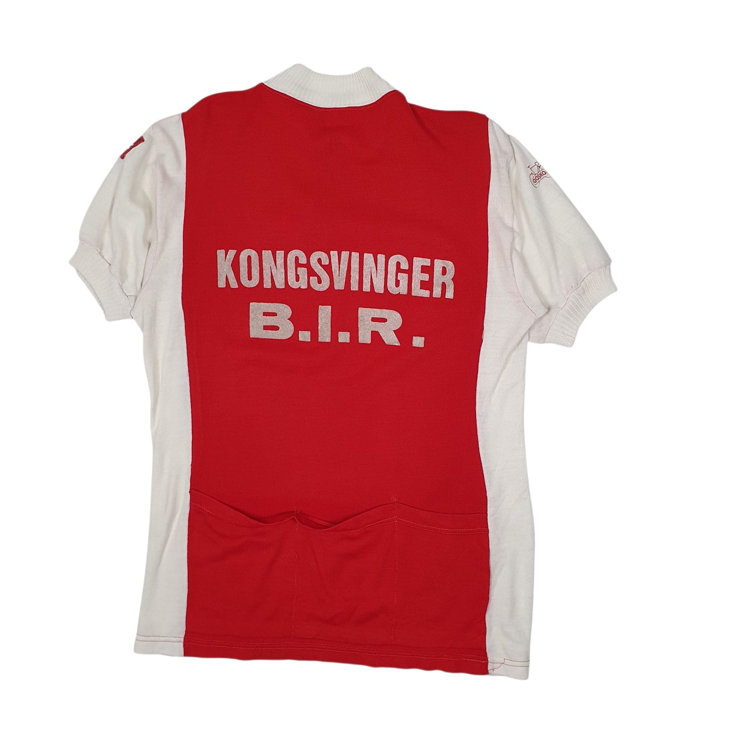 Mens Red Campitello Vintage 80s Cycling Jersey Hoodie T Shirt