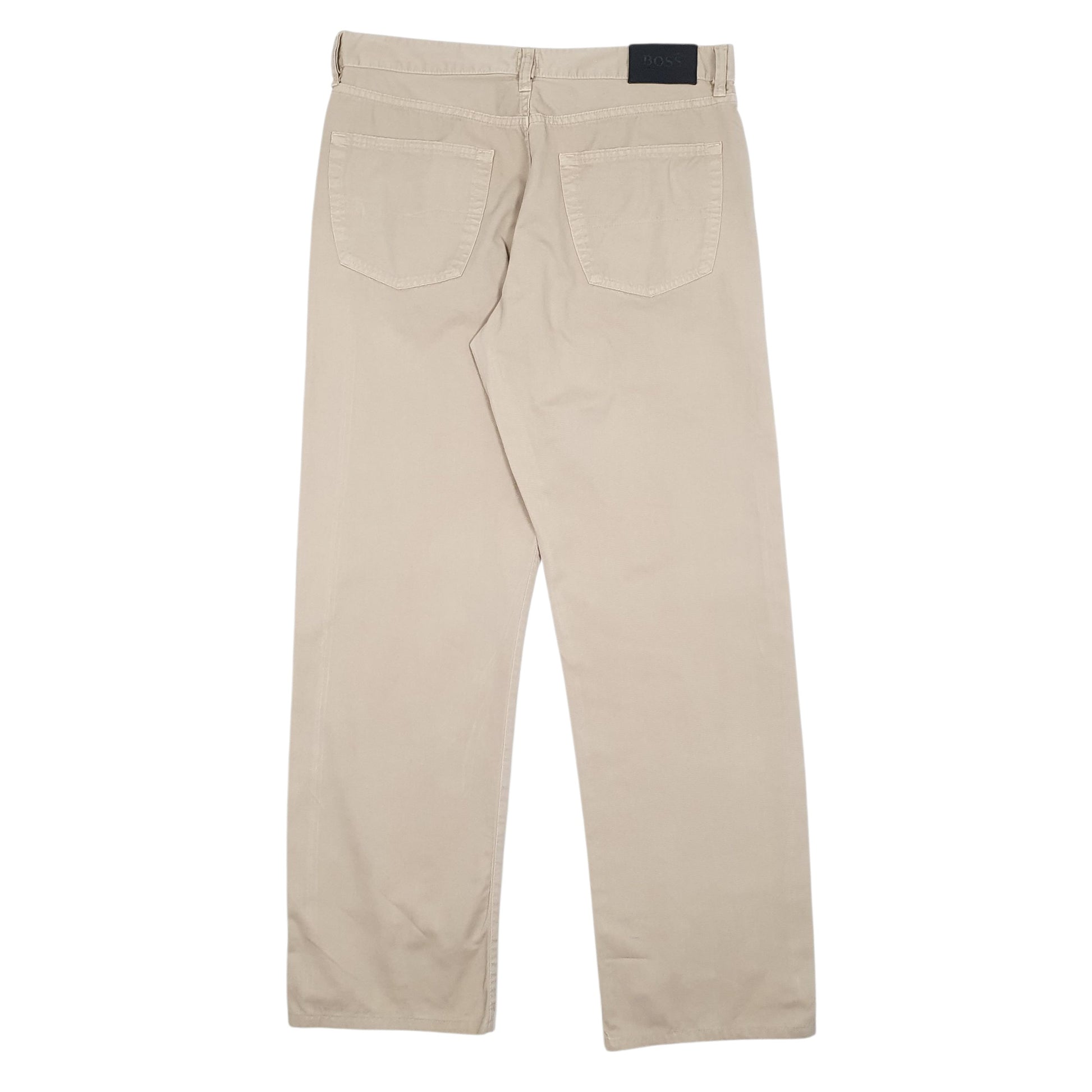 Mens Beige Hugo Boss Arkansas  Trousers