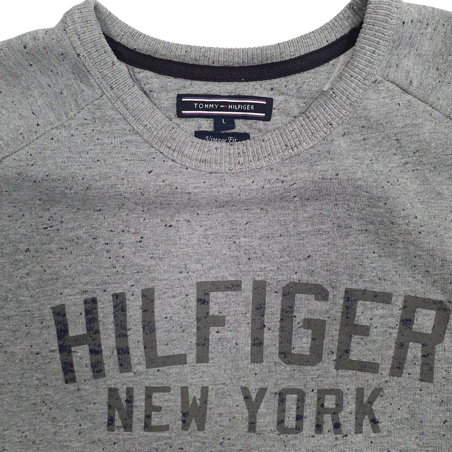 Mens Grey Tommy Hilfiger  Crewneck Jumper