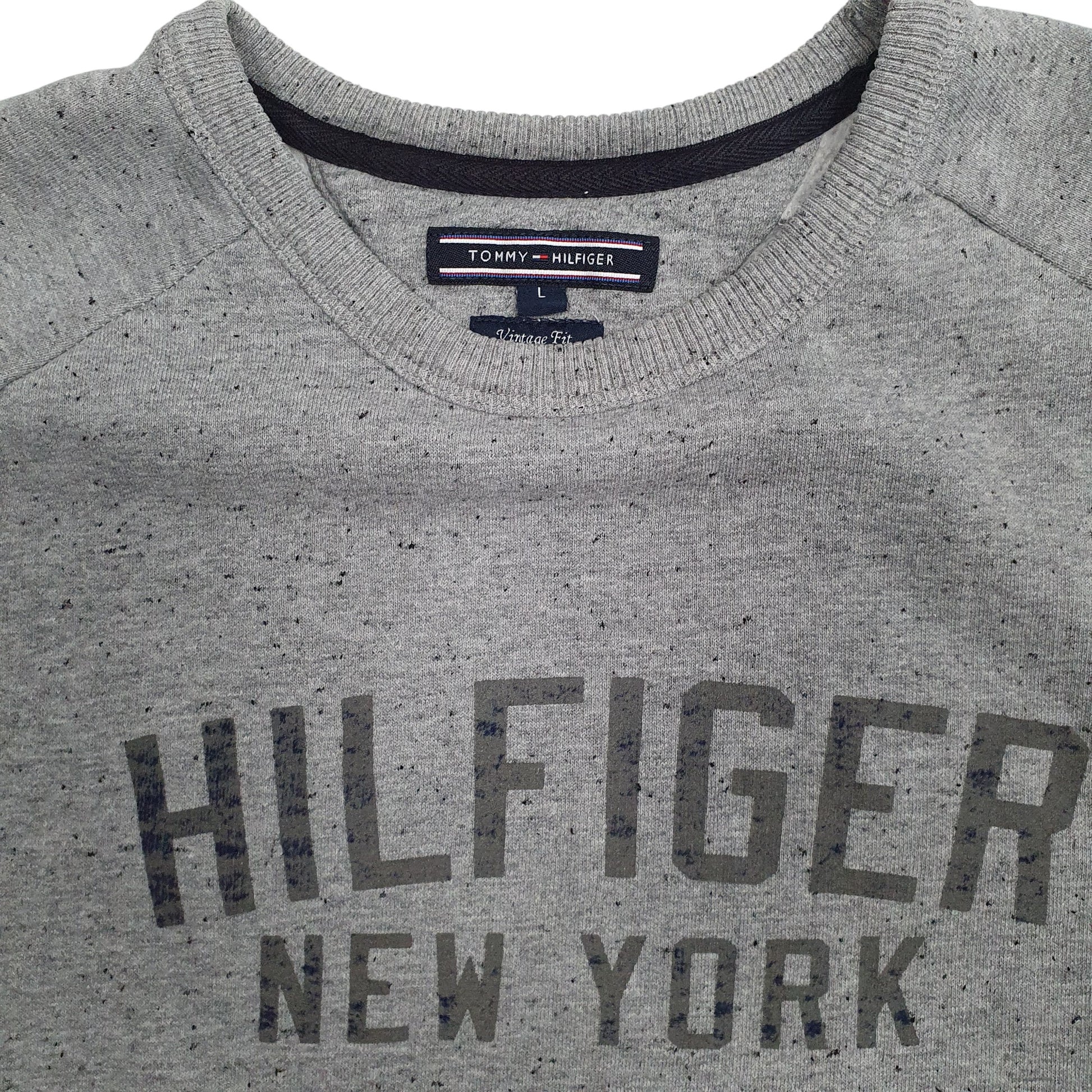 Mens Grey Tommy Hilfiger  Crewneck Jumper
