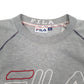 Mens Grey Fila Spellout Crewneck Jumper