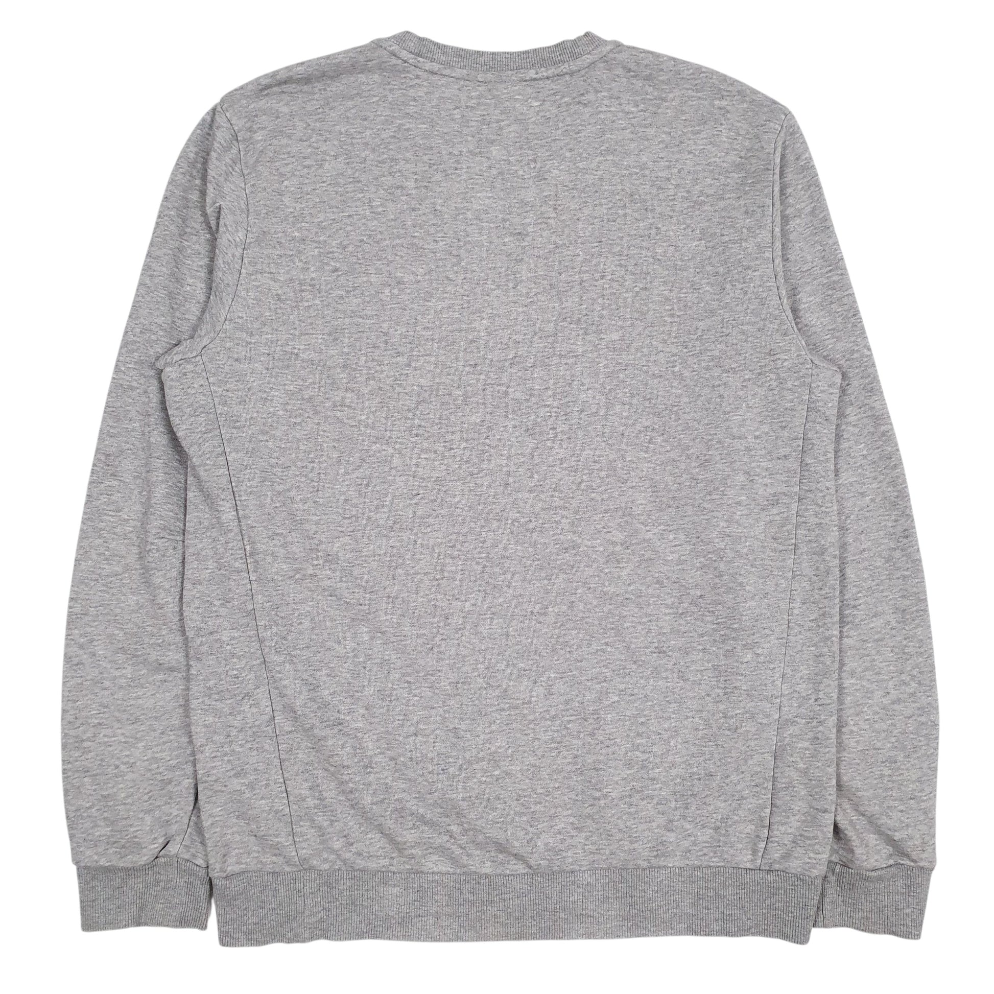 Mens Grey Adidas Spellout Crewneck Jumper
