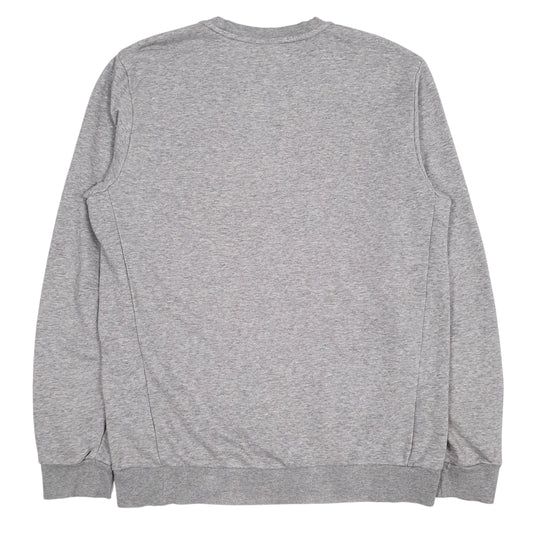 Mens Grey Adidas Spellout Crewneck Jumper