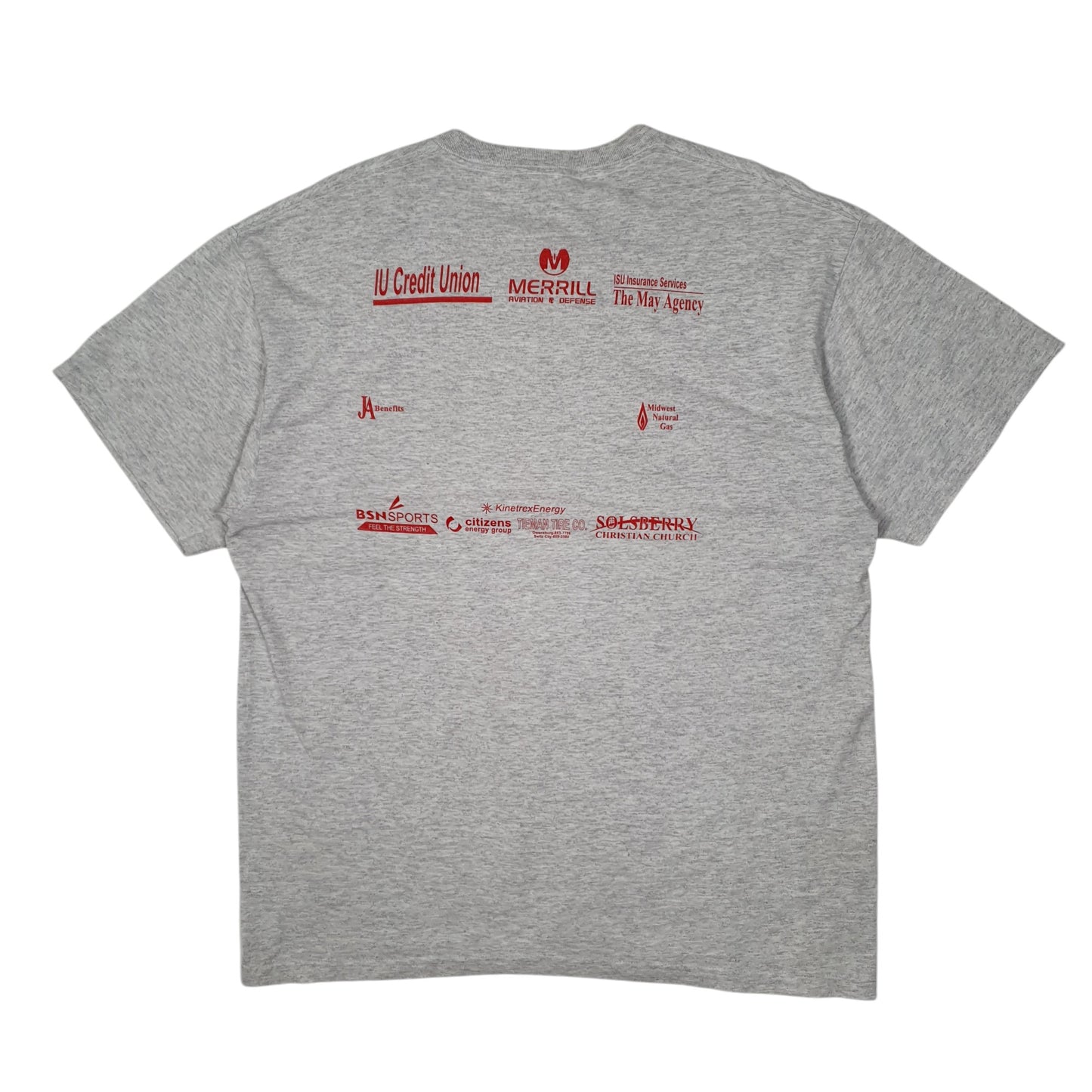 Mens Grey Jerzees Eastern Greene Football  T Shirt