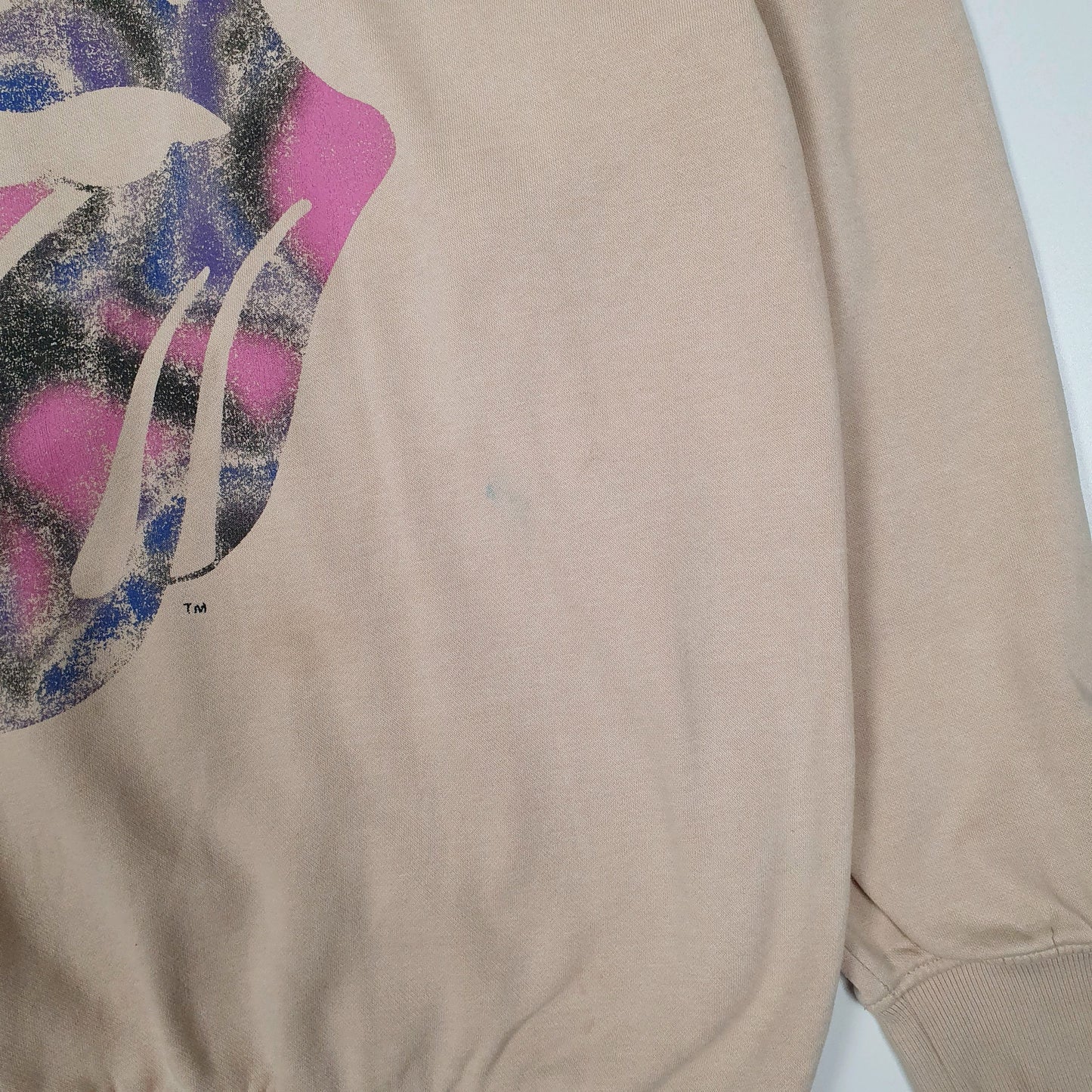 Mens Beige H&M Rolling Stones Crewneck Jumper