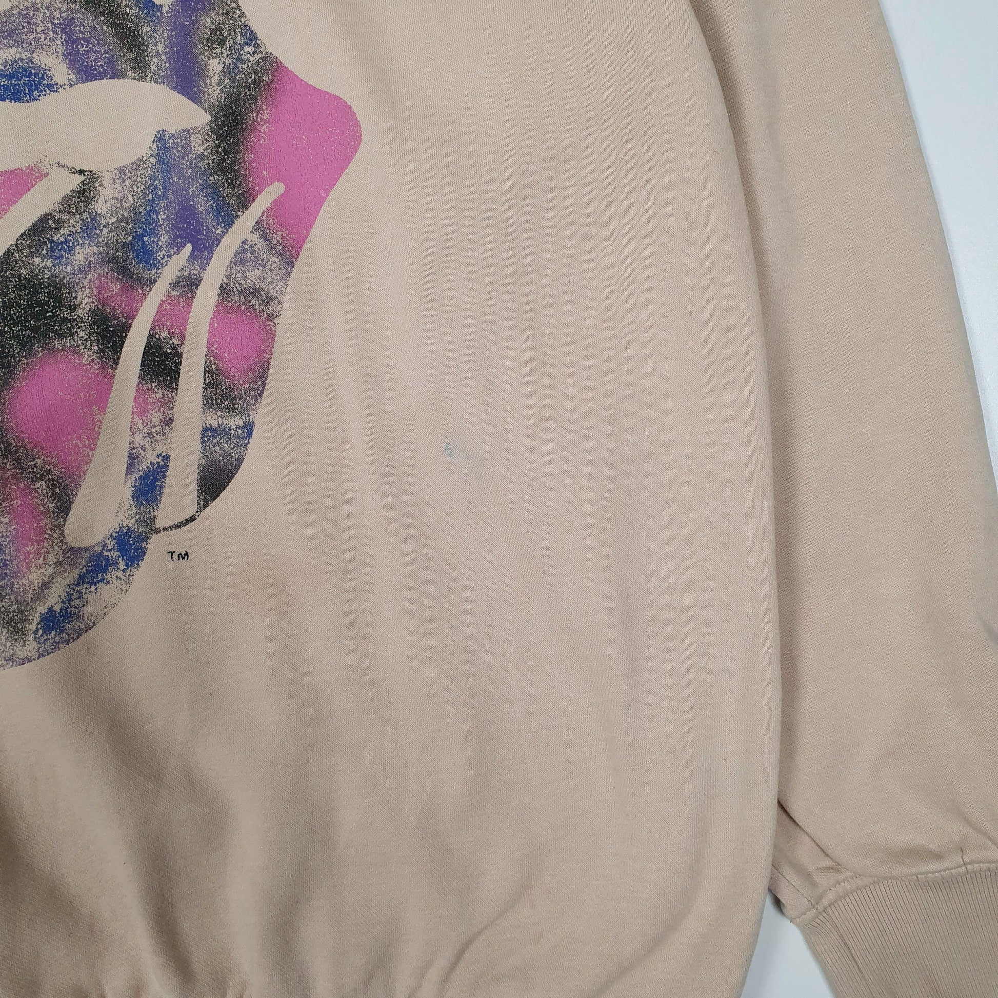 Mens Beige H&M Rolling Stones Crewneck Jumper
