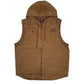 Mens Beige Wrangler Gilet Vest Hooded Crewneck Coat