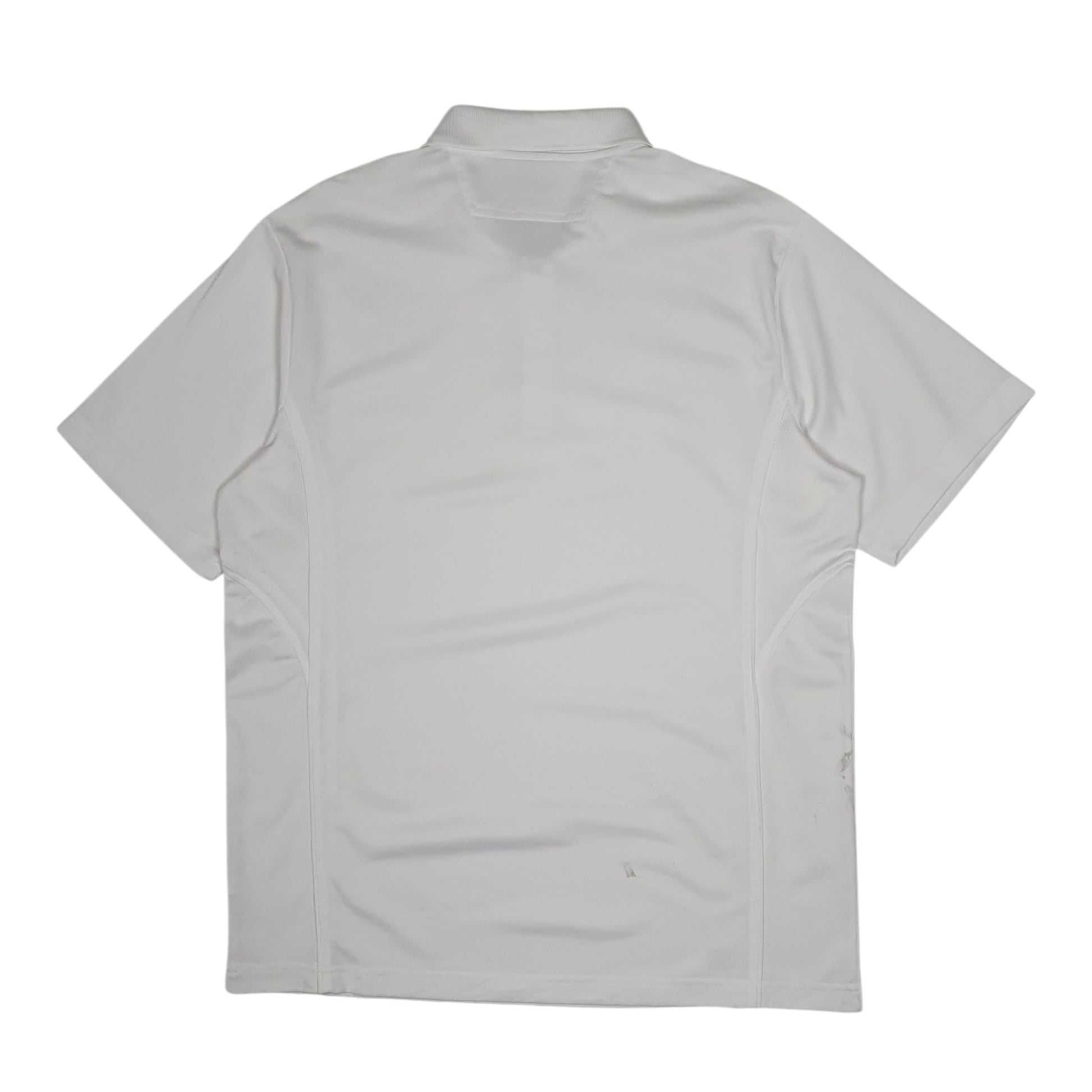 Mens White Fila Golf Hoodie Polo Shirt