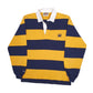 Mens Yellow Barbarian Rugby Long Sleeve Polo Shirt