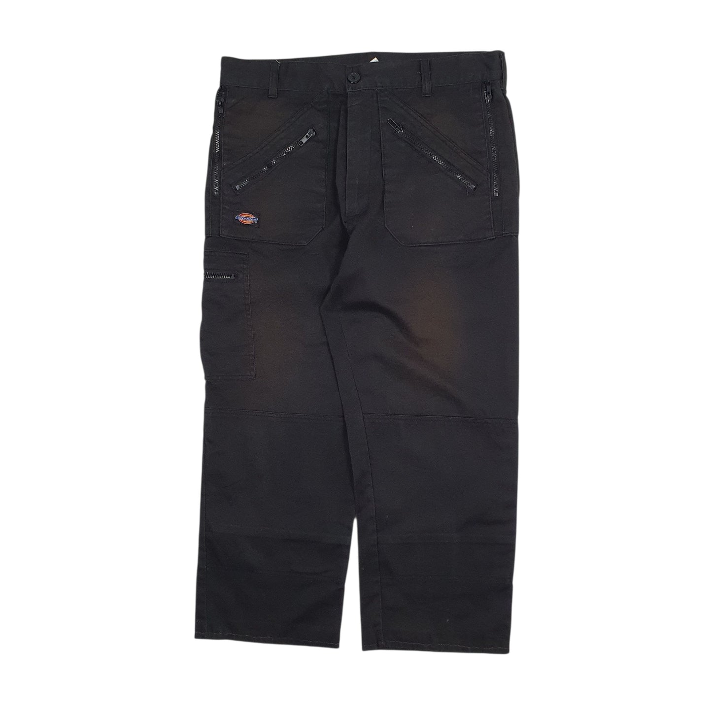 Mens Black Dickies Redhawk Workwear Cargo Trousers