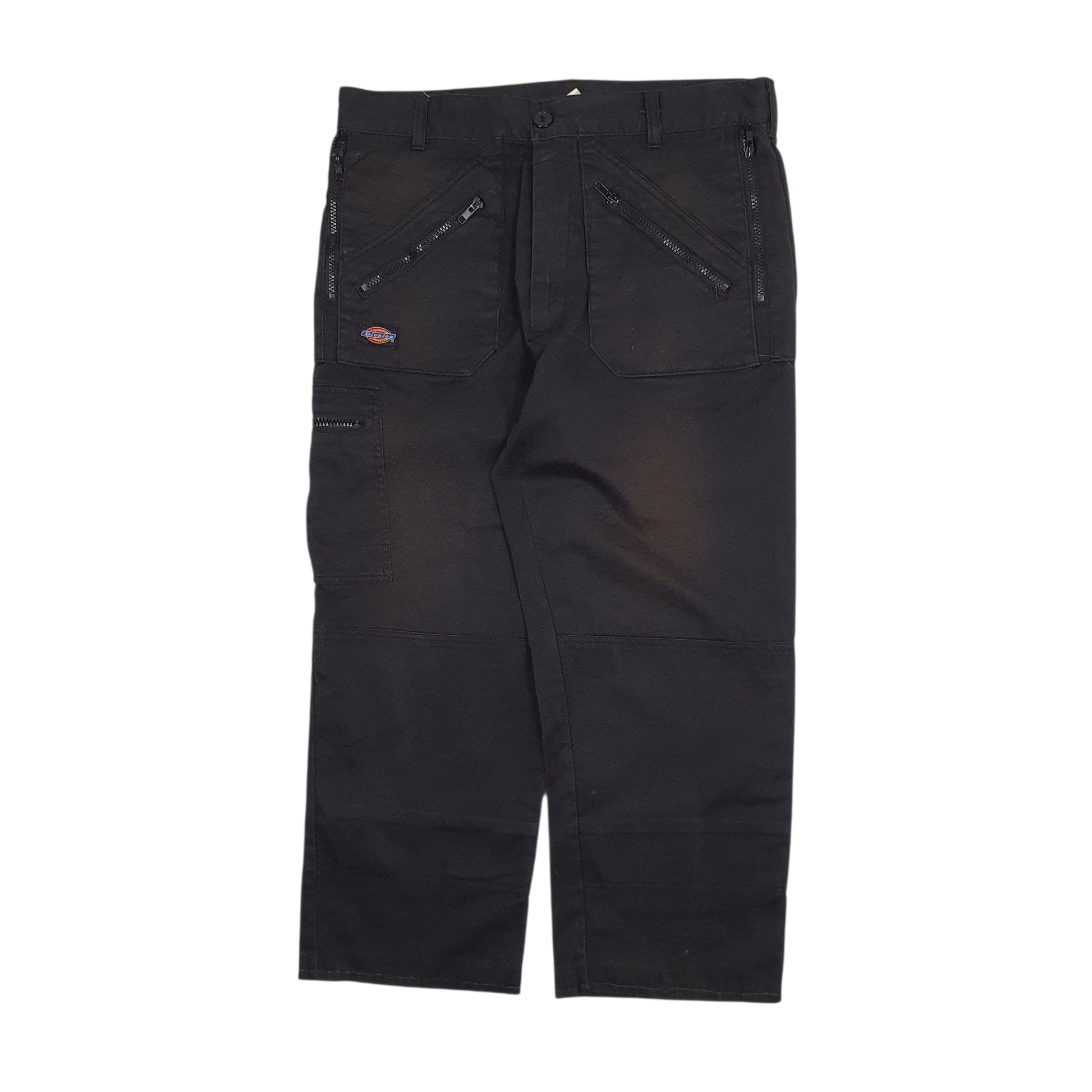Mens Black Dickies Redhawk Workwear Cargo Trousers