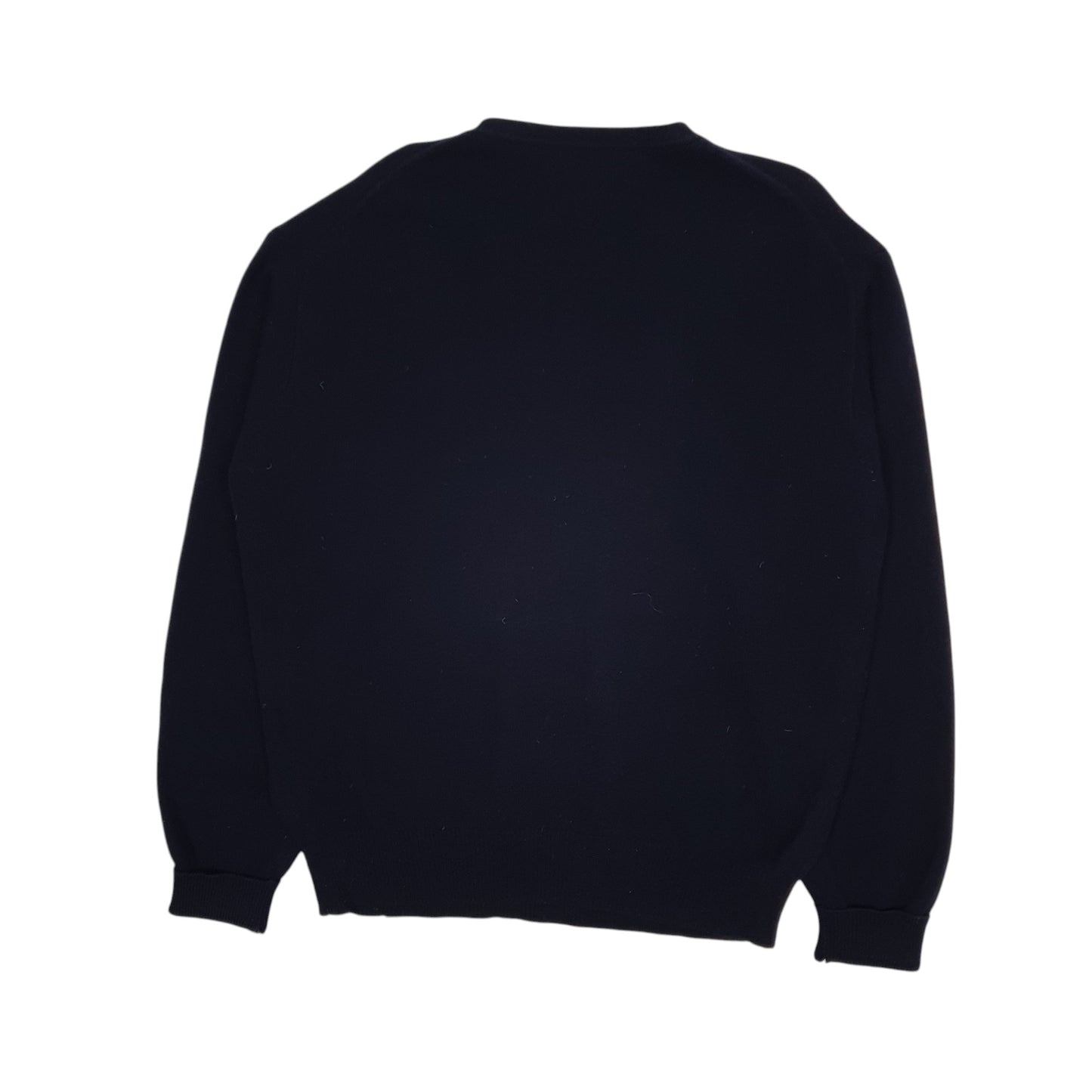 Mens Navy Burberry  V Neck Jumper