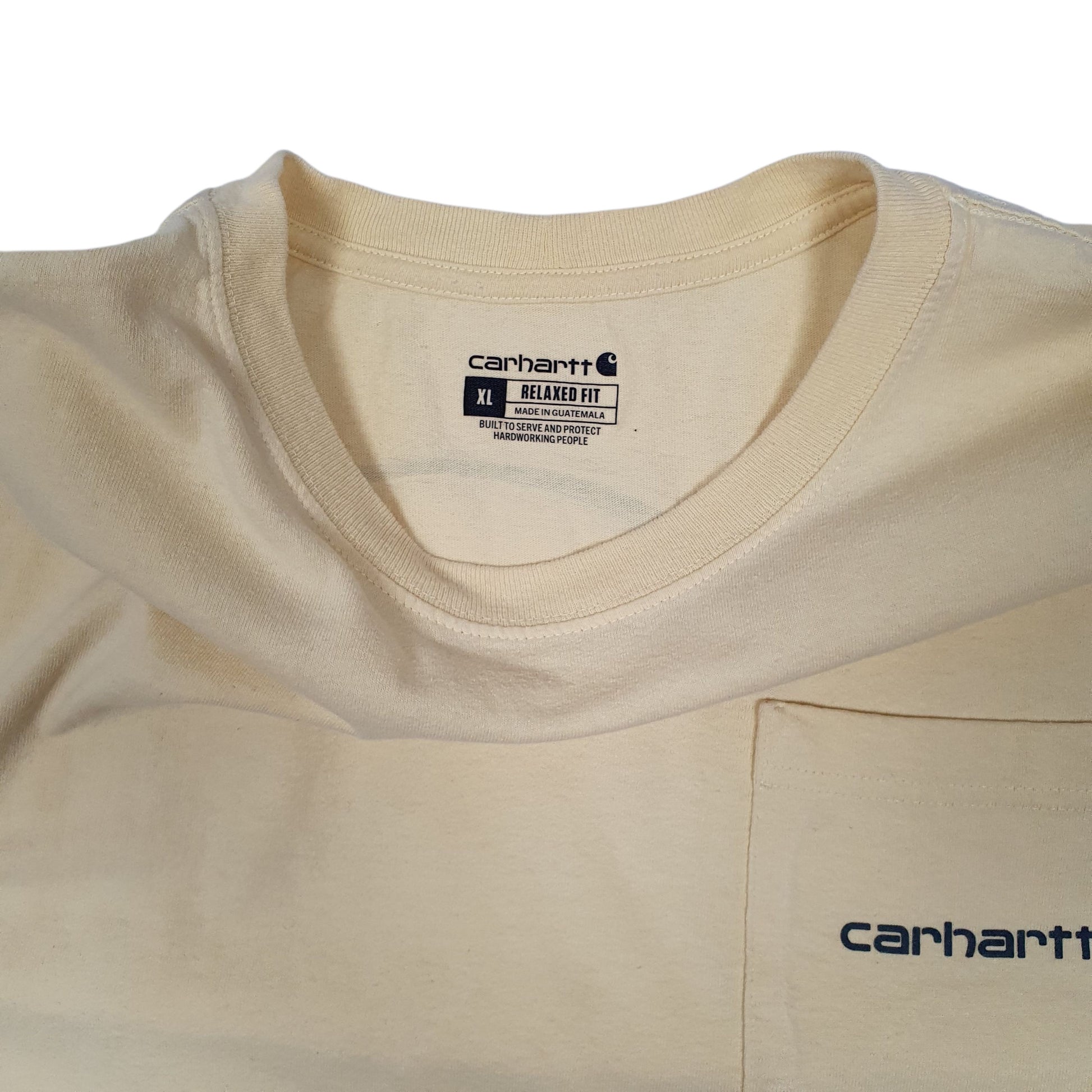 Mens Yellow Carhartt   T Shirt