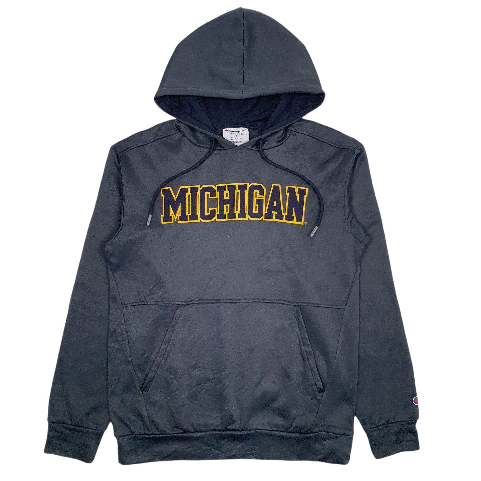 Mens Grey Champion Michigan Hoodie Jumper