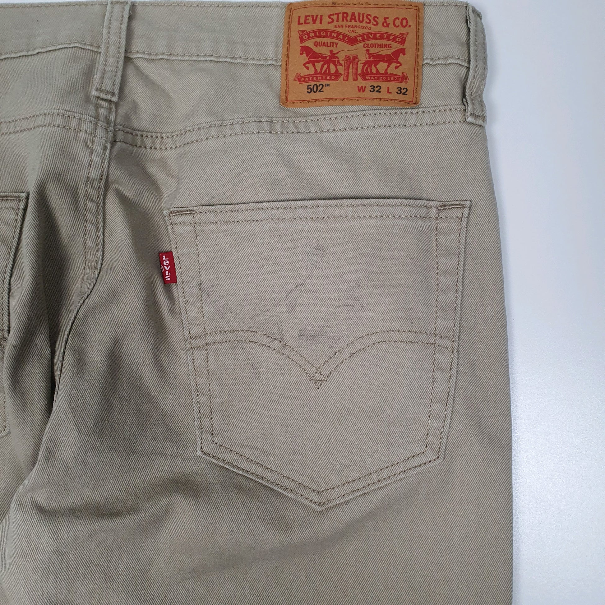 Mens Beige Levis 502  Trousers