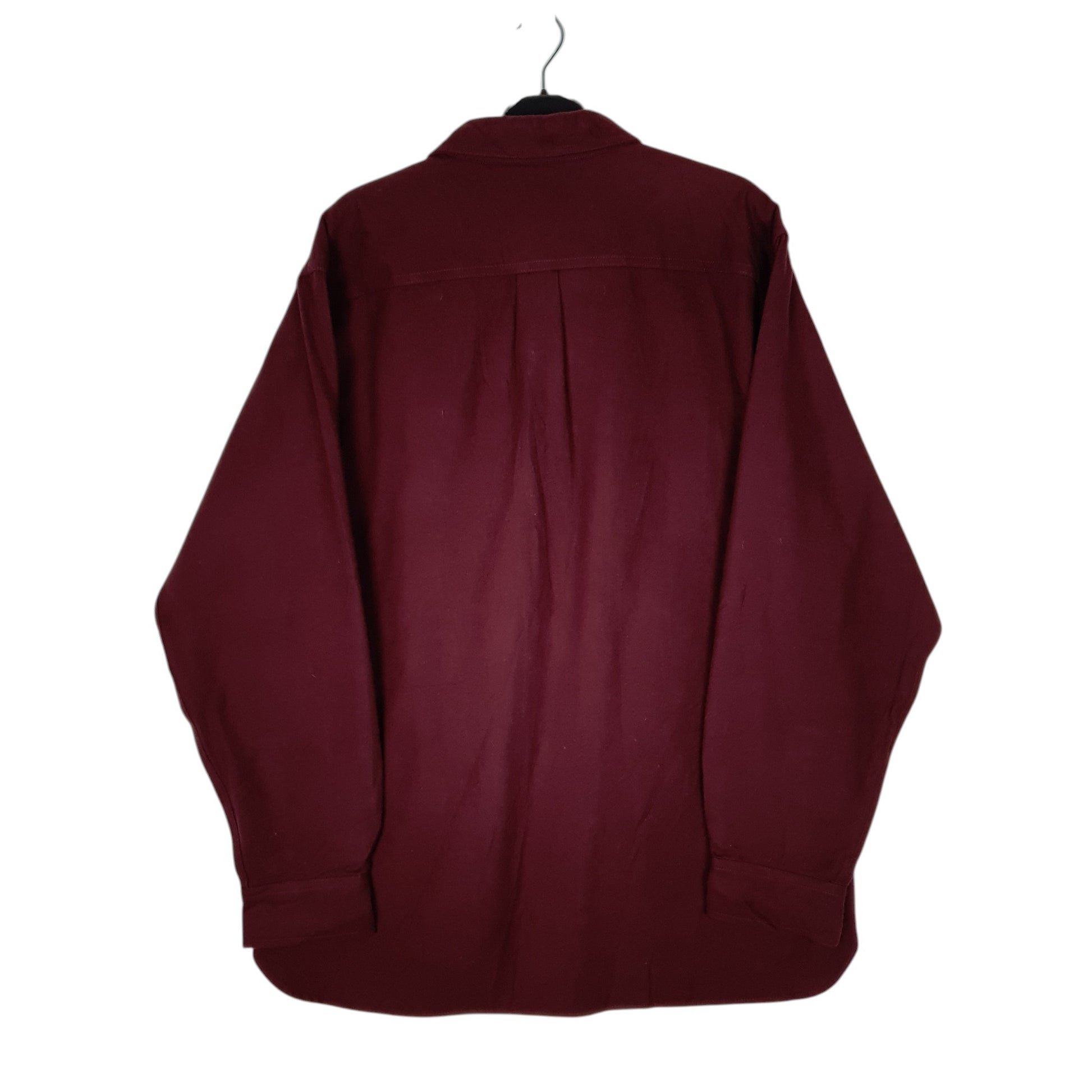 Mens Burgundy L.L.Bean Chamois  Shirt