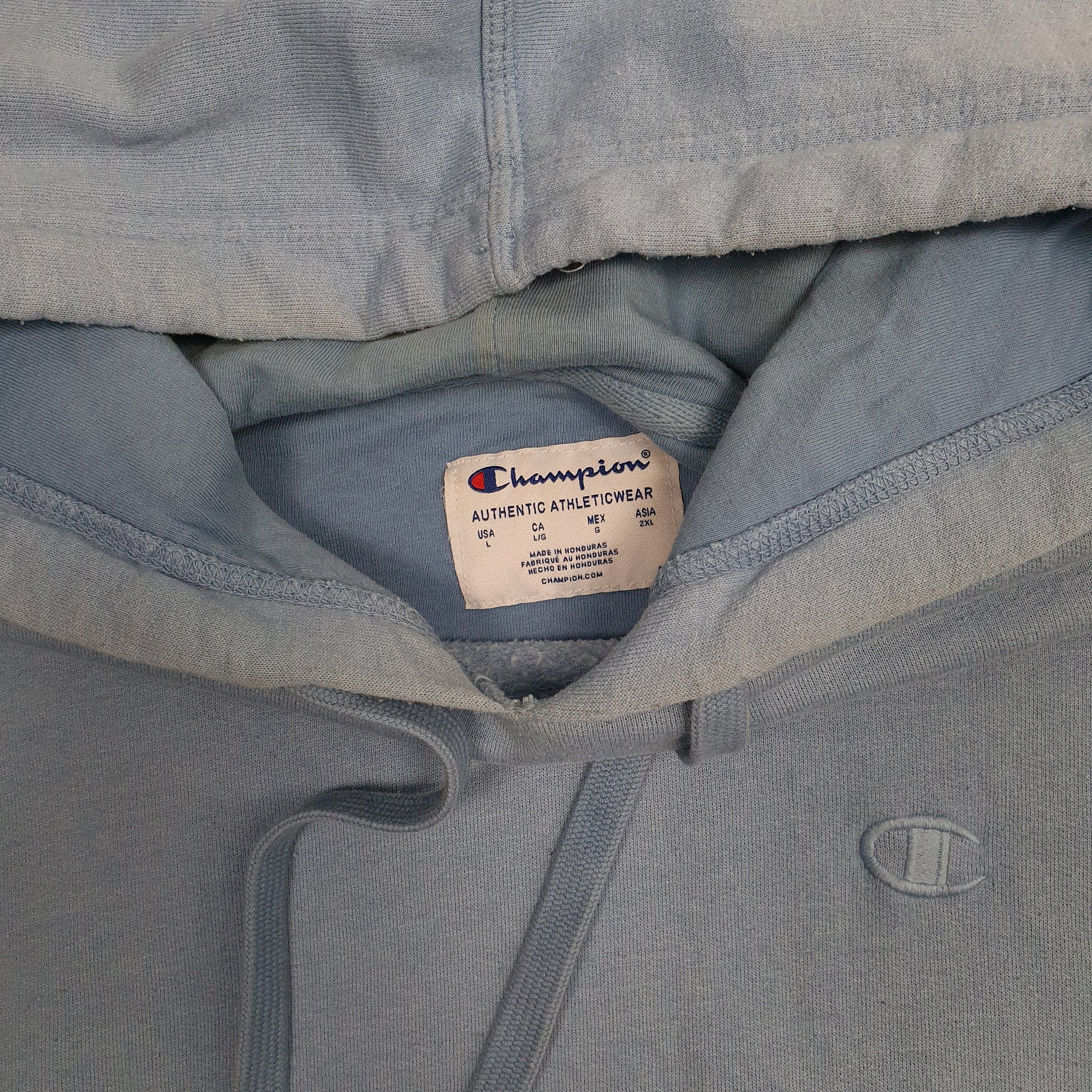 Mens Blue Champion  Hoodie Jumper