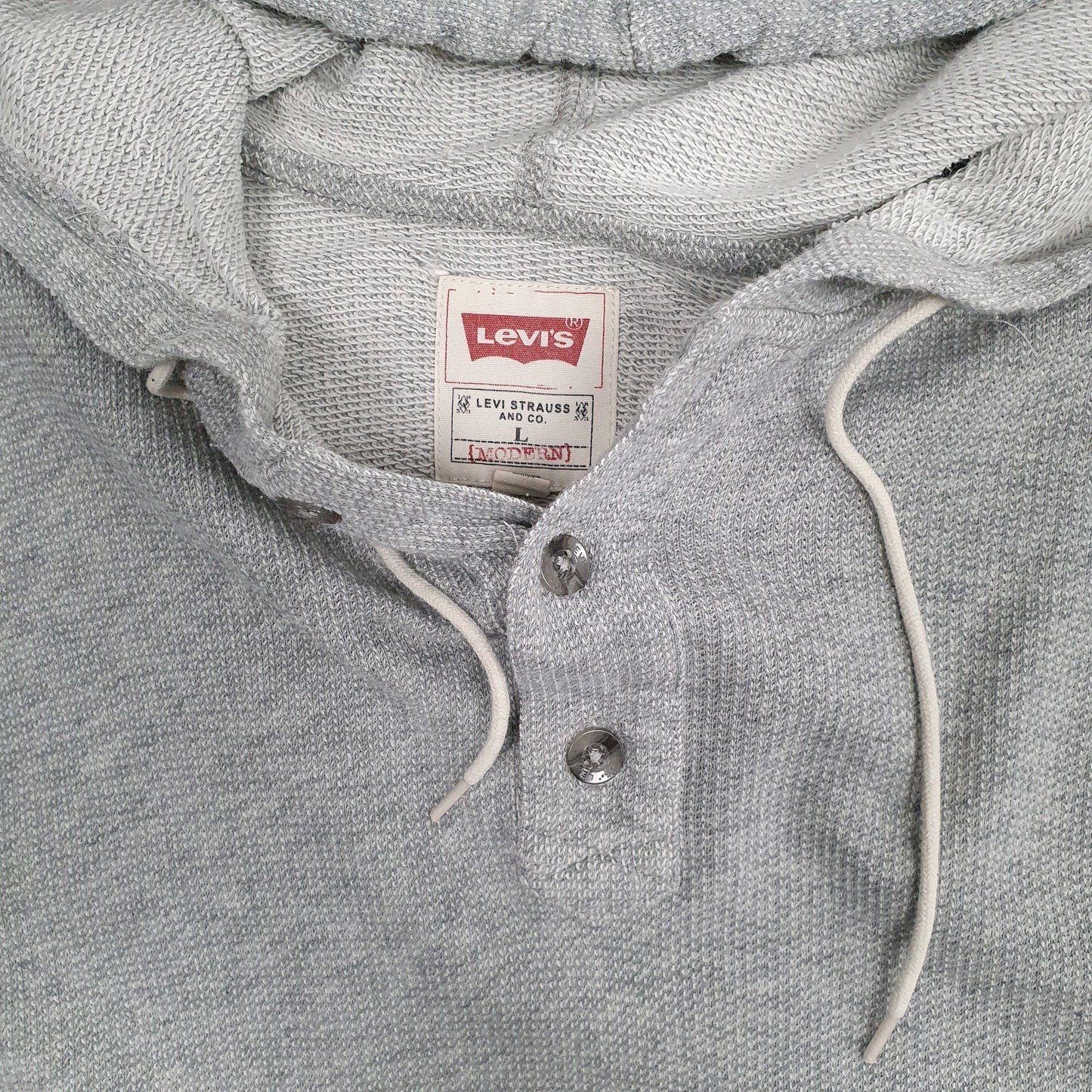 Mens Grey Levis  Hoodie Jumper