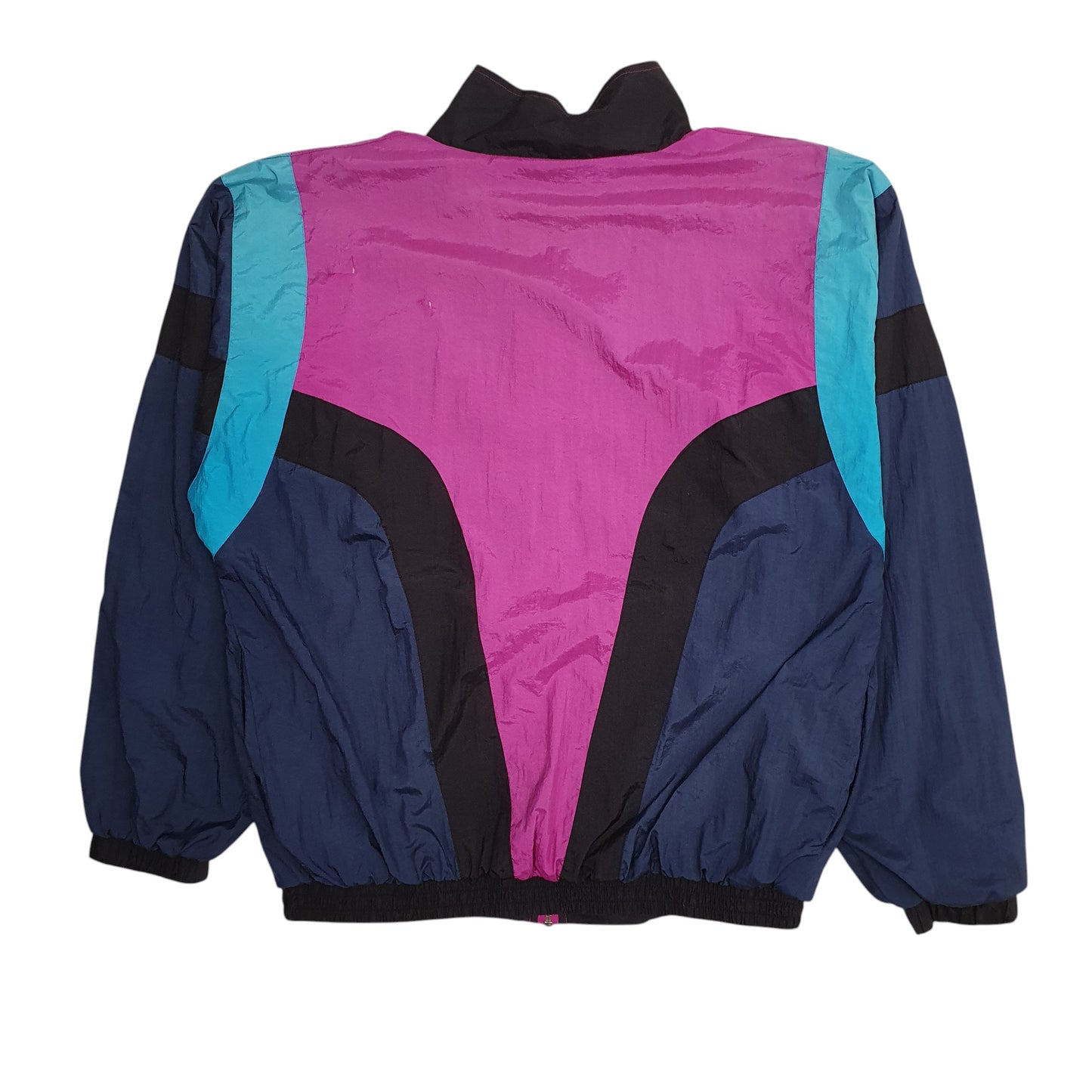 Mens Navy Equipe Vintage 90s Funky Quarter Zip Coat