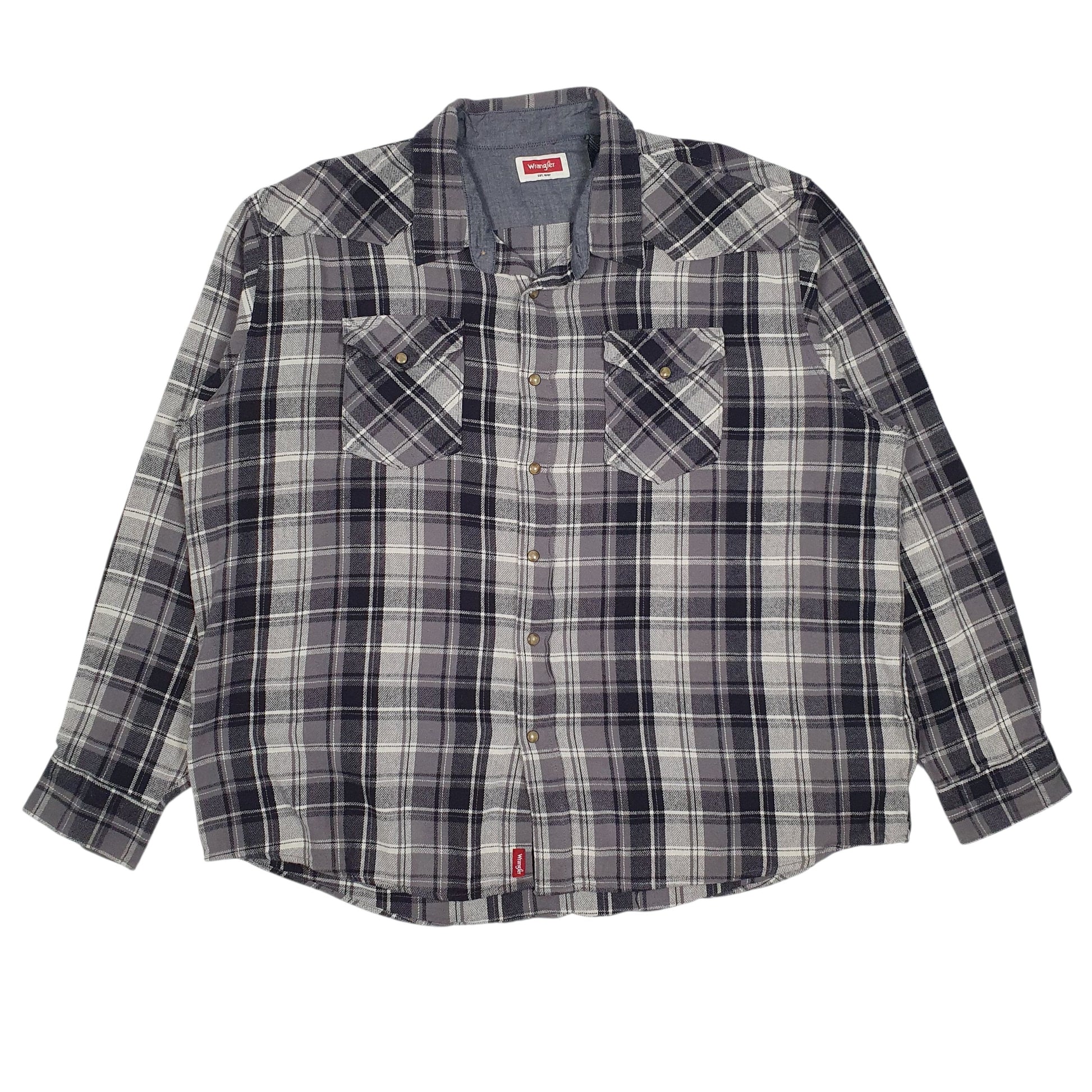 Mens Grey Wrangler Pearl Snap  Coat