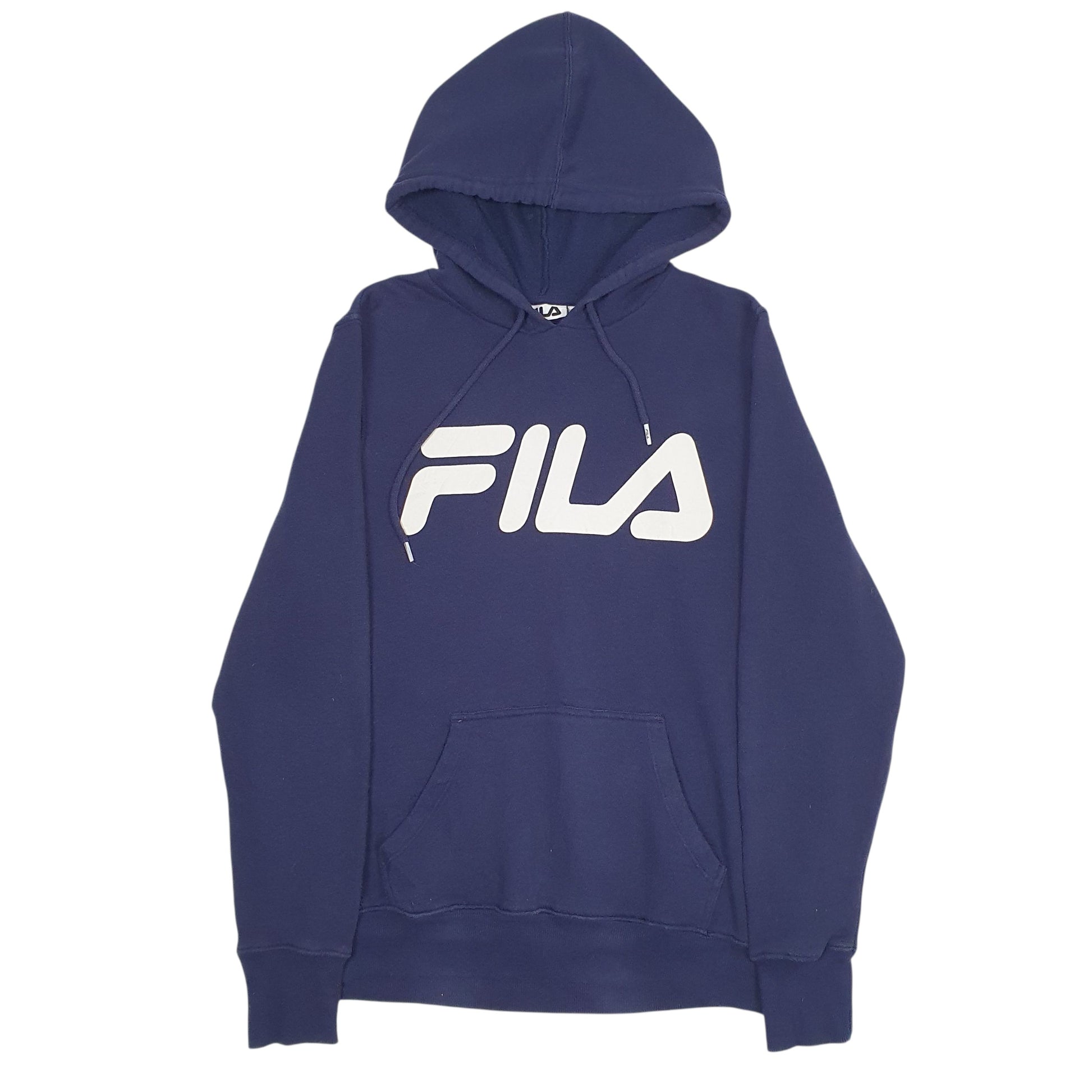Womens Navy Fila Spellout Hoodie Jumper
