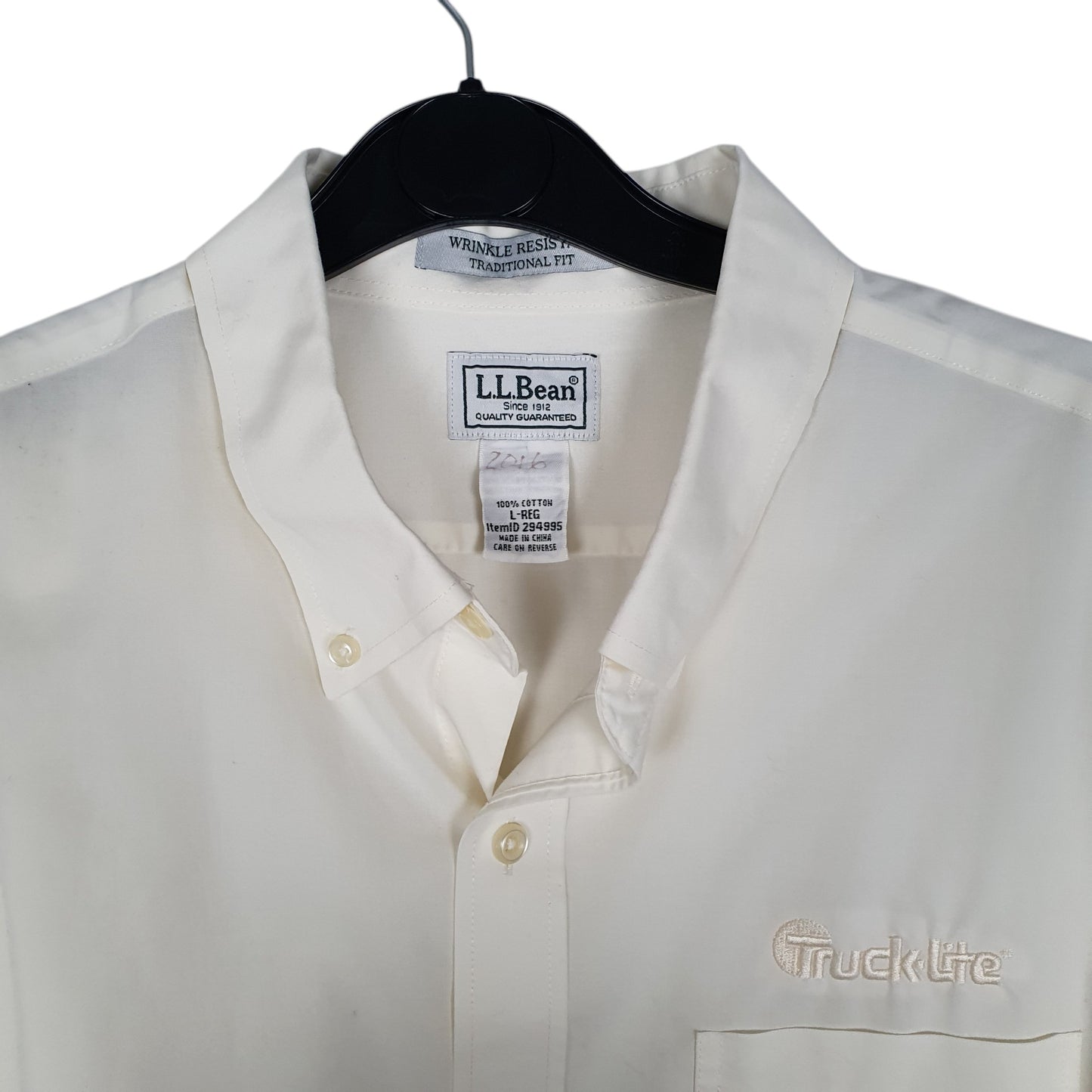 Mens Cream L.L.Bean  Crewneck Shirt