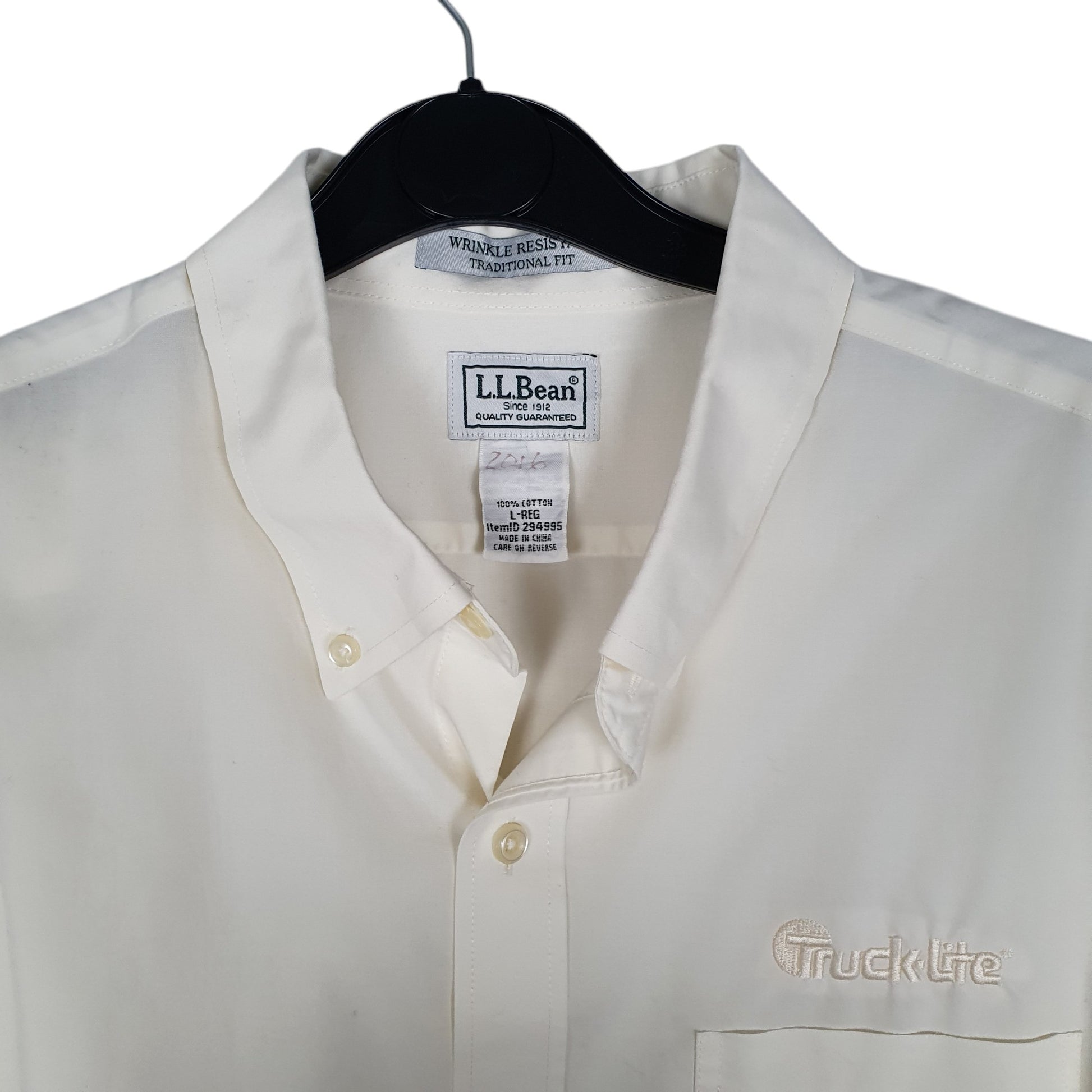 Mens Cream L.L.Bean  Crewneck Shirt