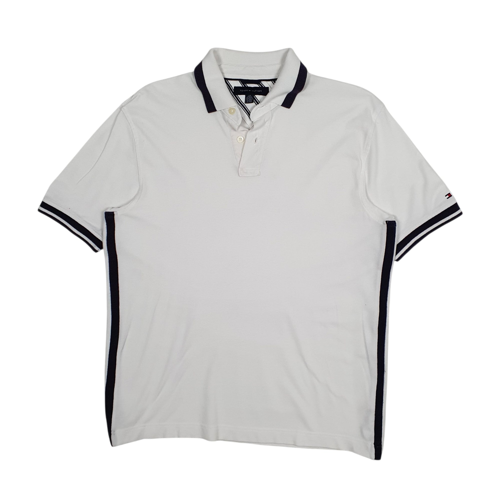 Mens White Tommy Hilfiger  Short Sleeve Polo Shirt